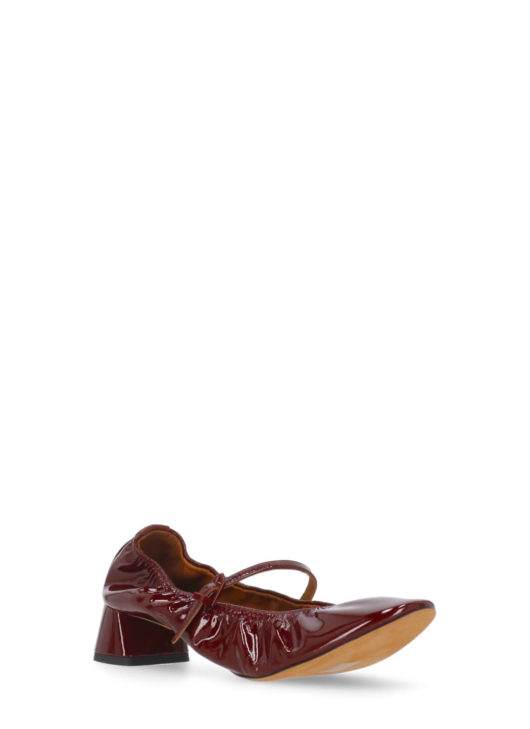 Shop Lanvin Leather Ballet Shoes In Bordeaux