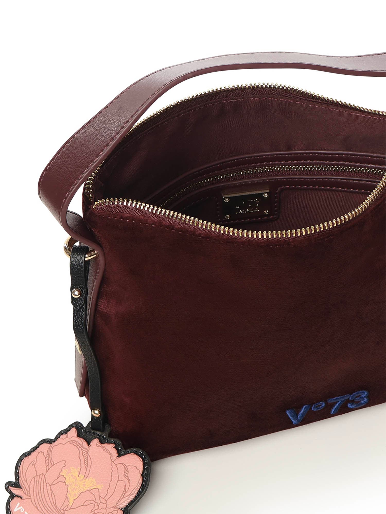 V73 Isabella Shoulder Bag In Burgundy