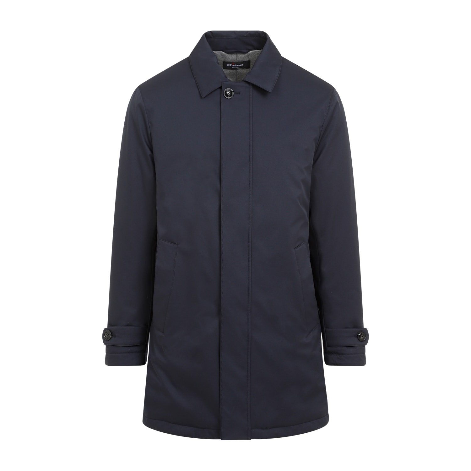 Shop Kiton Coat In Blu