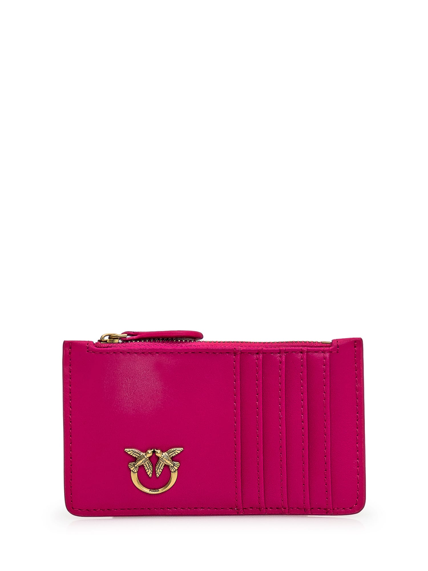 Pinko Cardholder With Logo In Pink