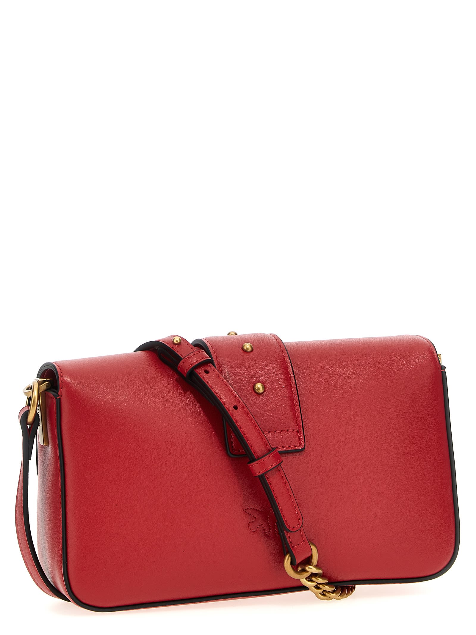 Pinko Love One Mini Crossbody Bag In Red