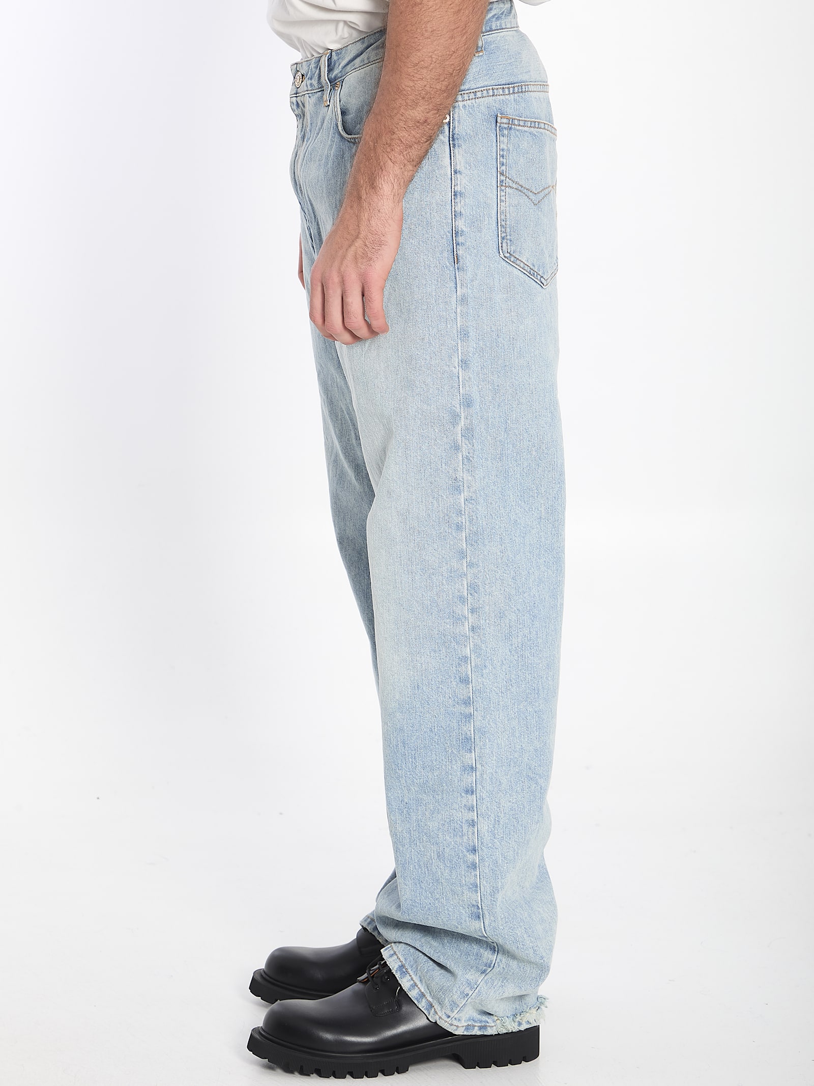 Balenciaga Light Blue Denim Jeans In Classic