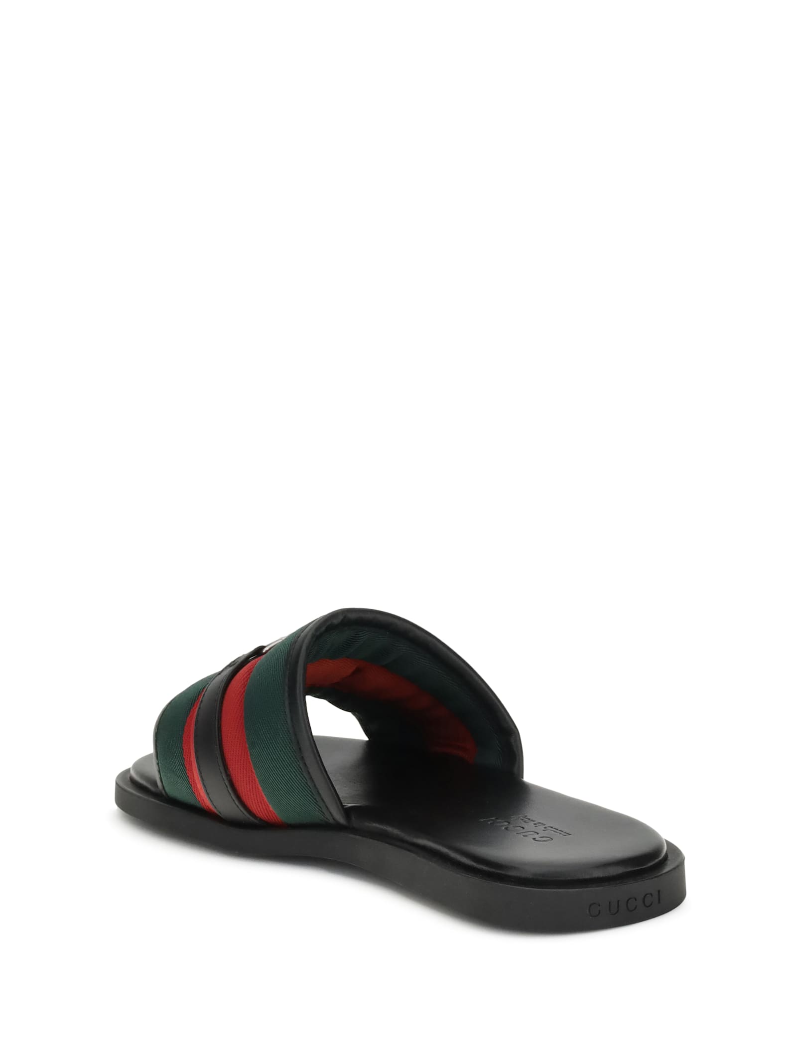 Gucci Interlocking G Web-stripe Sandals In Multi