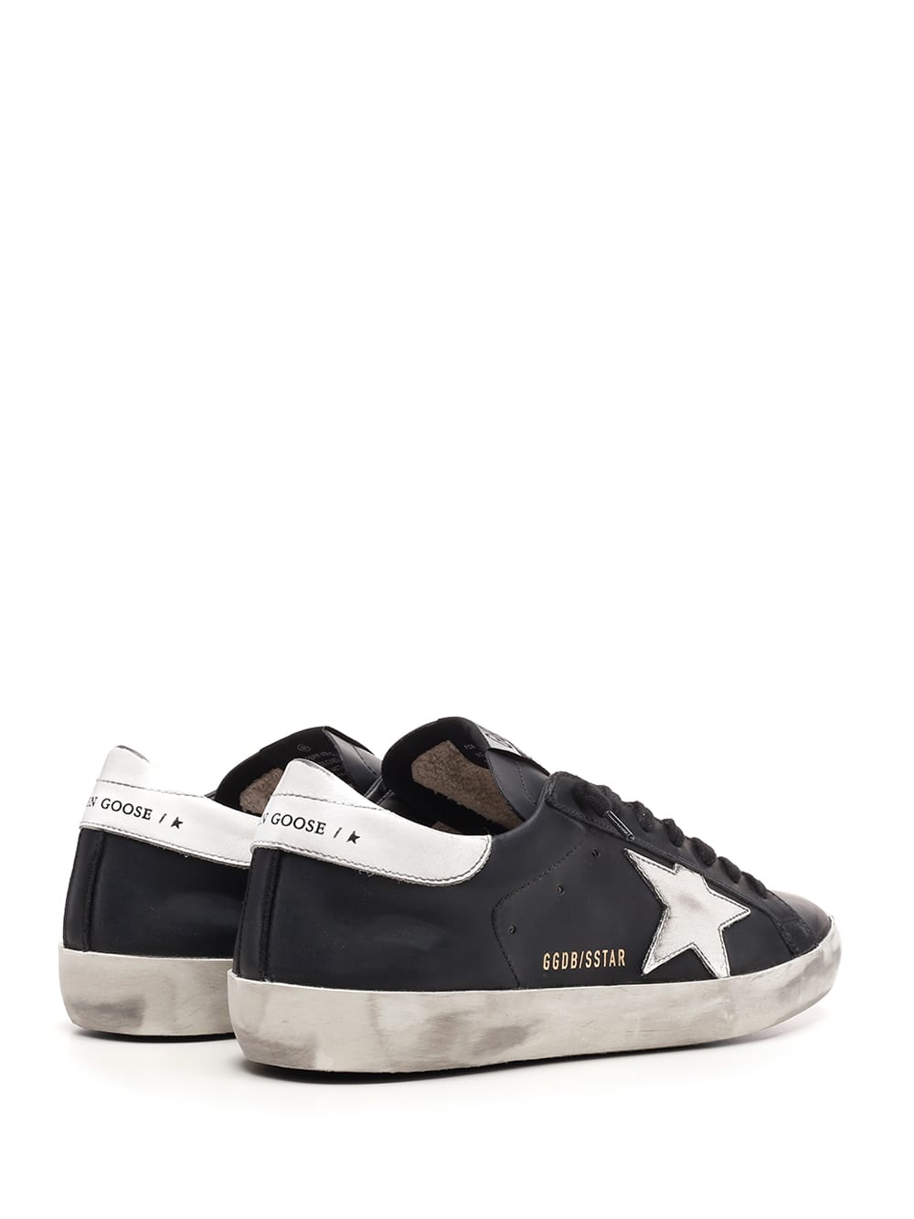 Shop Golden Goose Black Super Star Sneakers