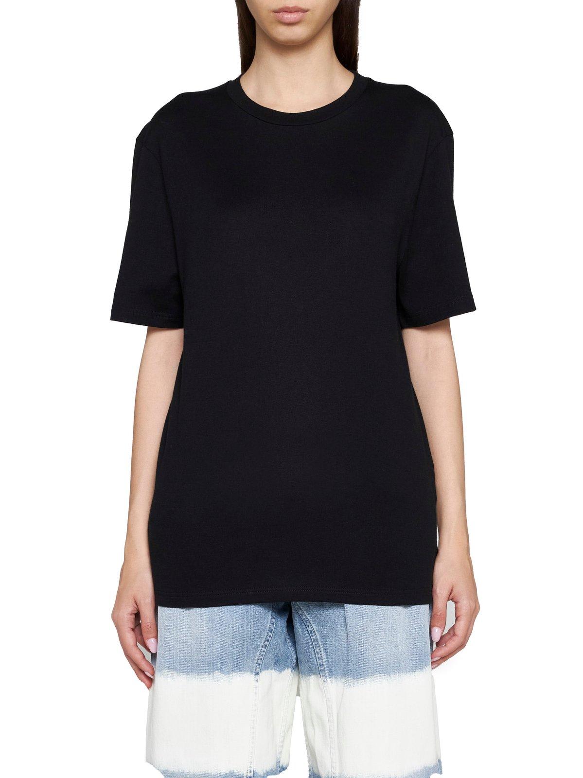 Shop Jil Sander Logo Printed Crewneck T-shirt In Nero