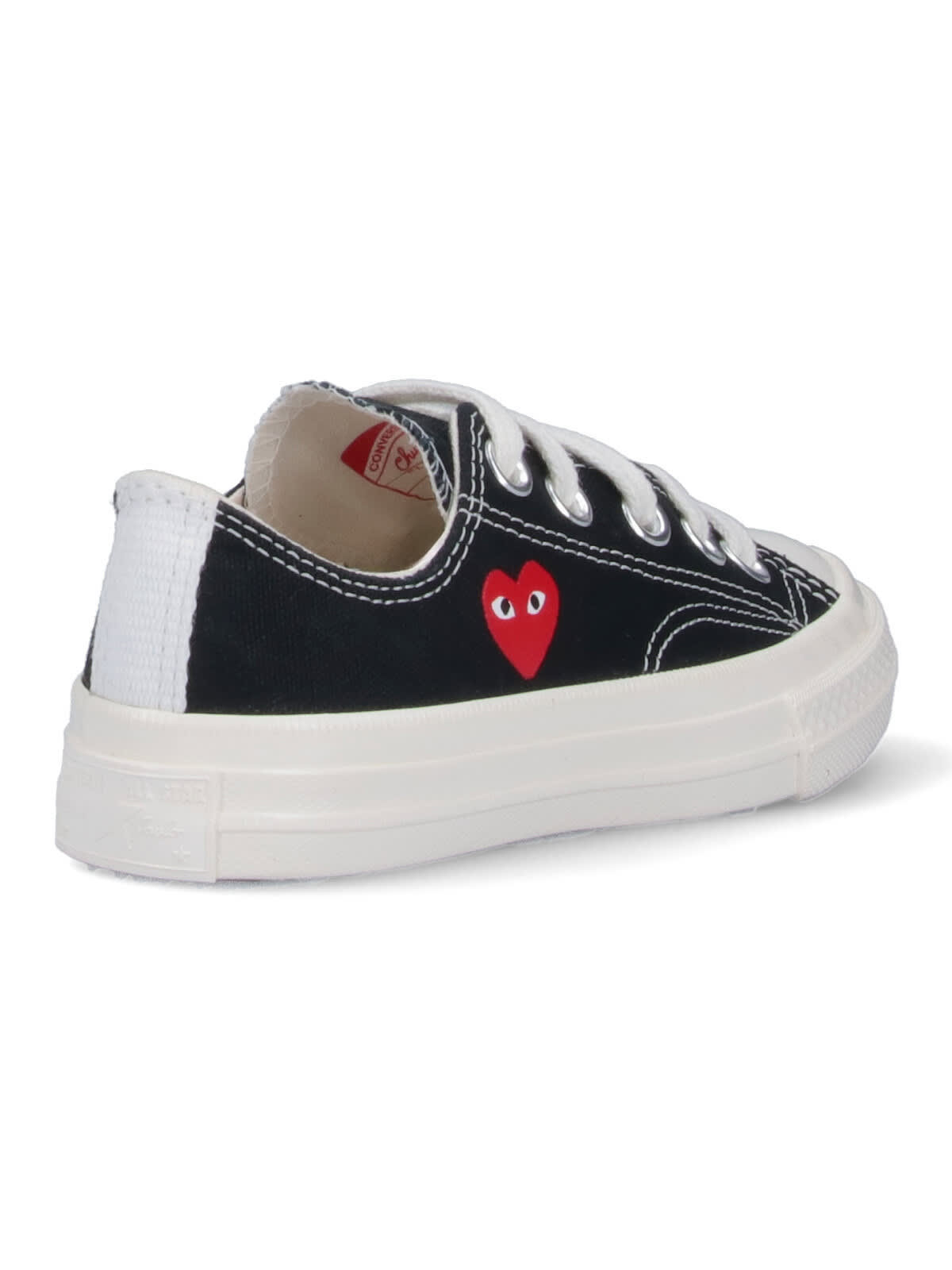 Comme Des Garçons Play Heart-print Sneakers In Black