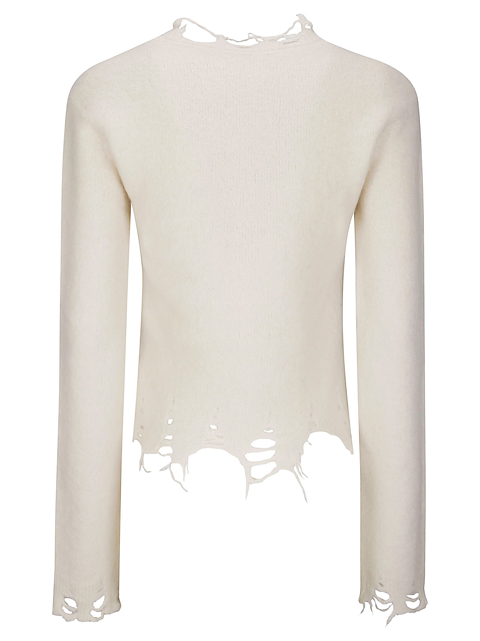 Haikure Cropped Long-sleeve Sweater In Neutral