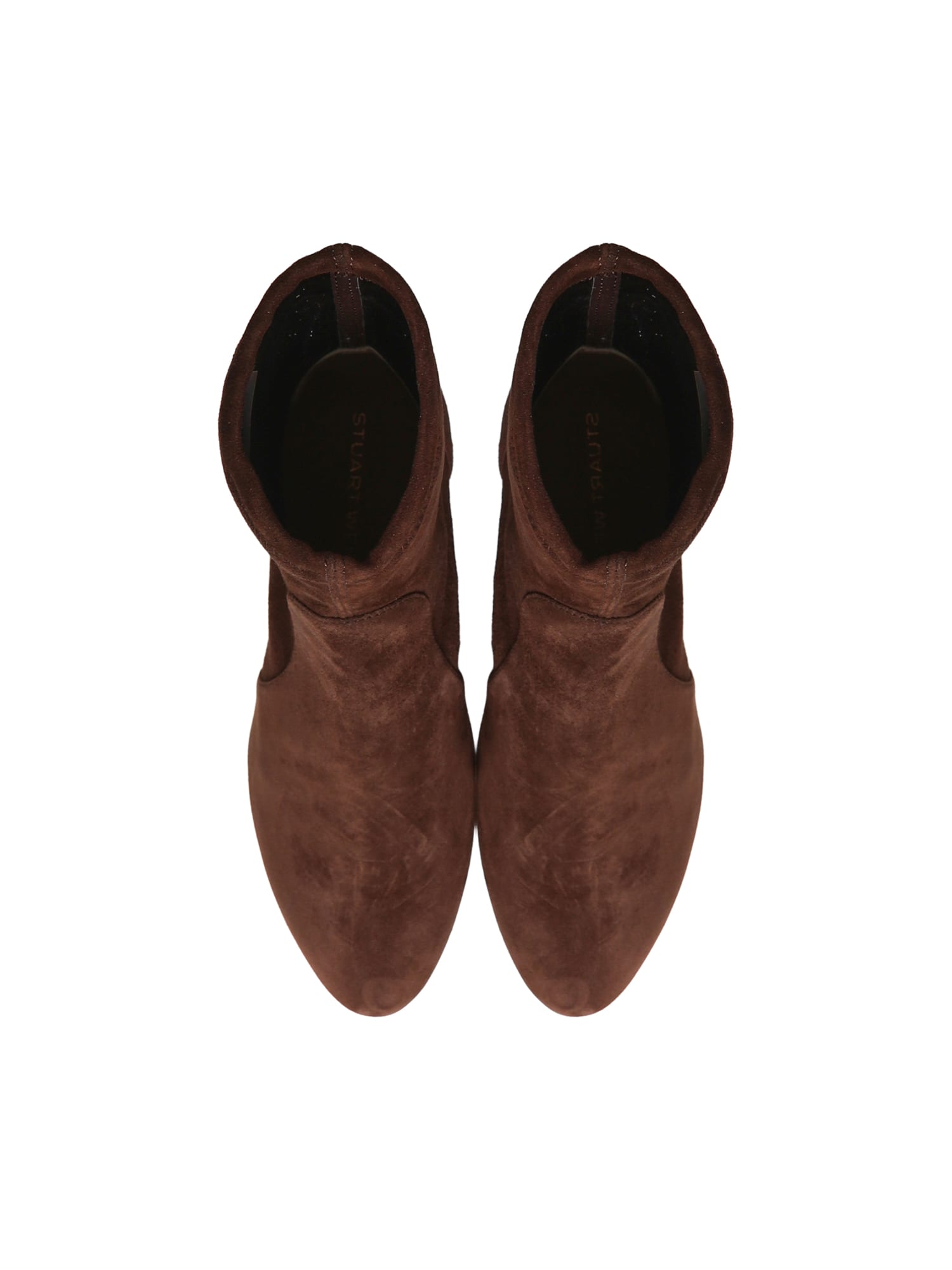 Stuart Weitzman Yuliana Suede Sock Boots In Brown