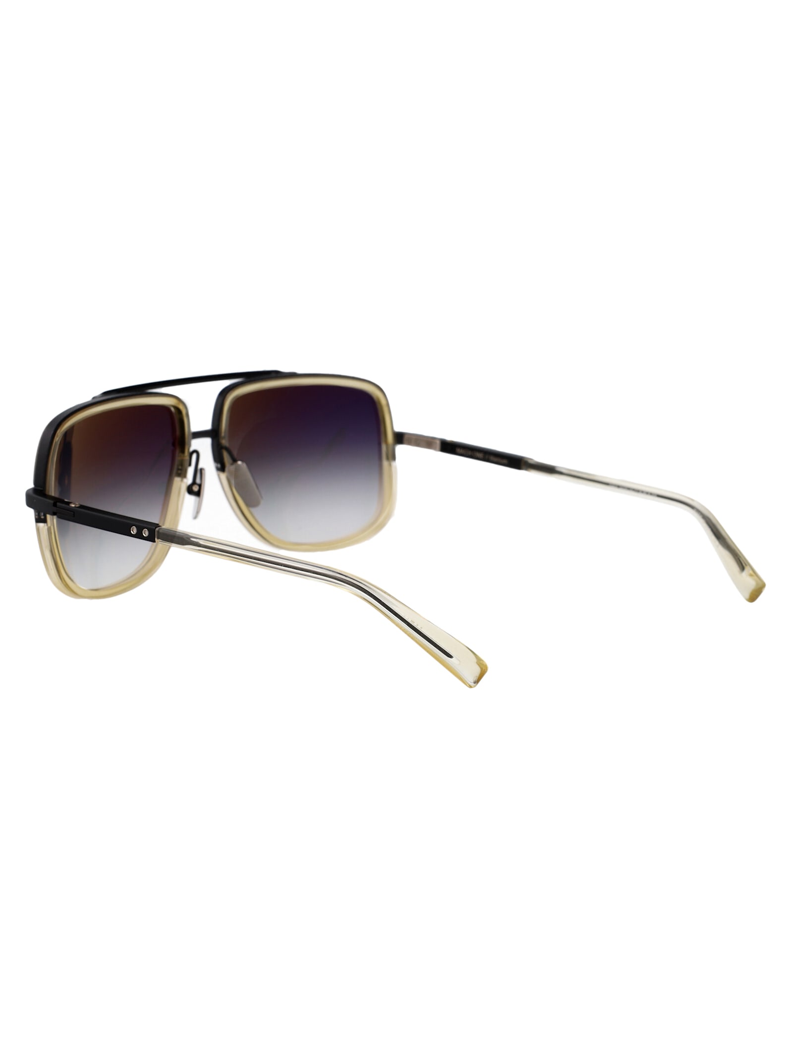 Dita Mach-one Sunglasses In Matte Black - Vintage Clear W/grey To Clear Gradient