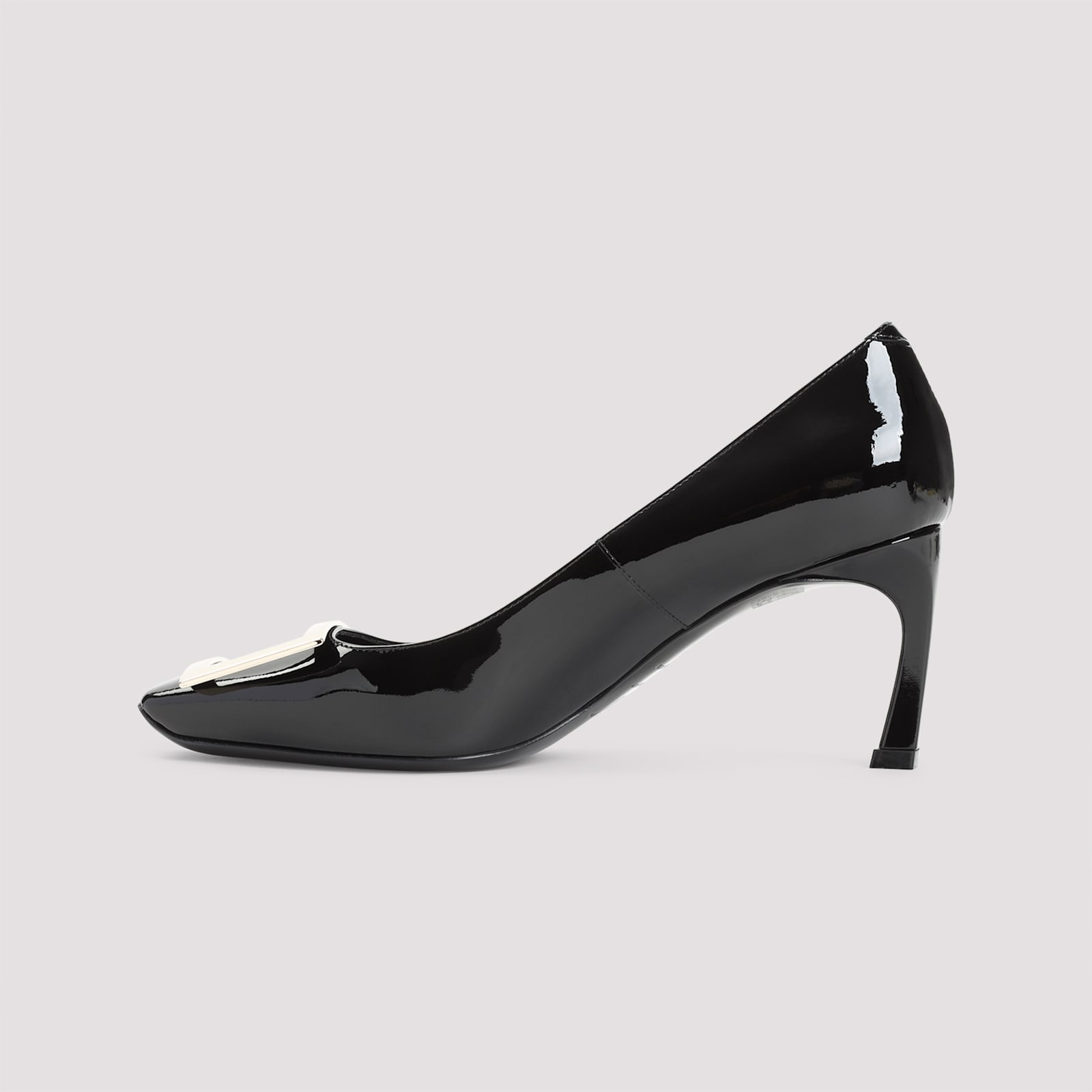 Roger Vivier Patent Leather Square-toe Heels In Black