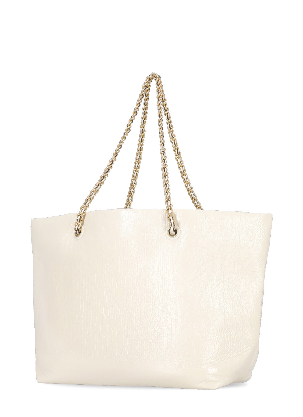 Shop Tory Burch Ella Crinkle Shopping Bag In Ivory