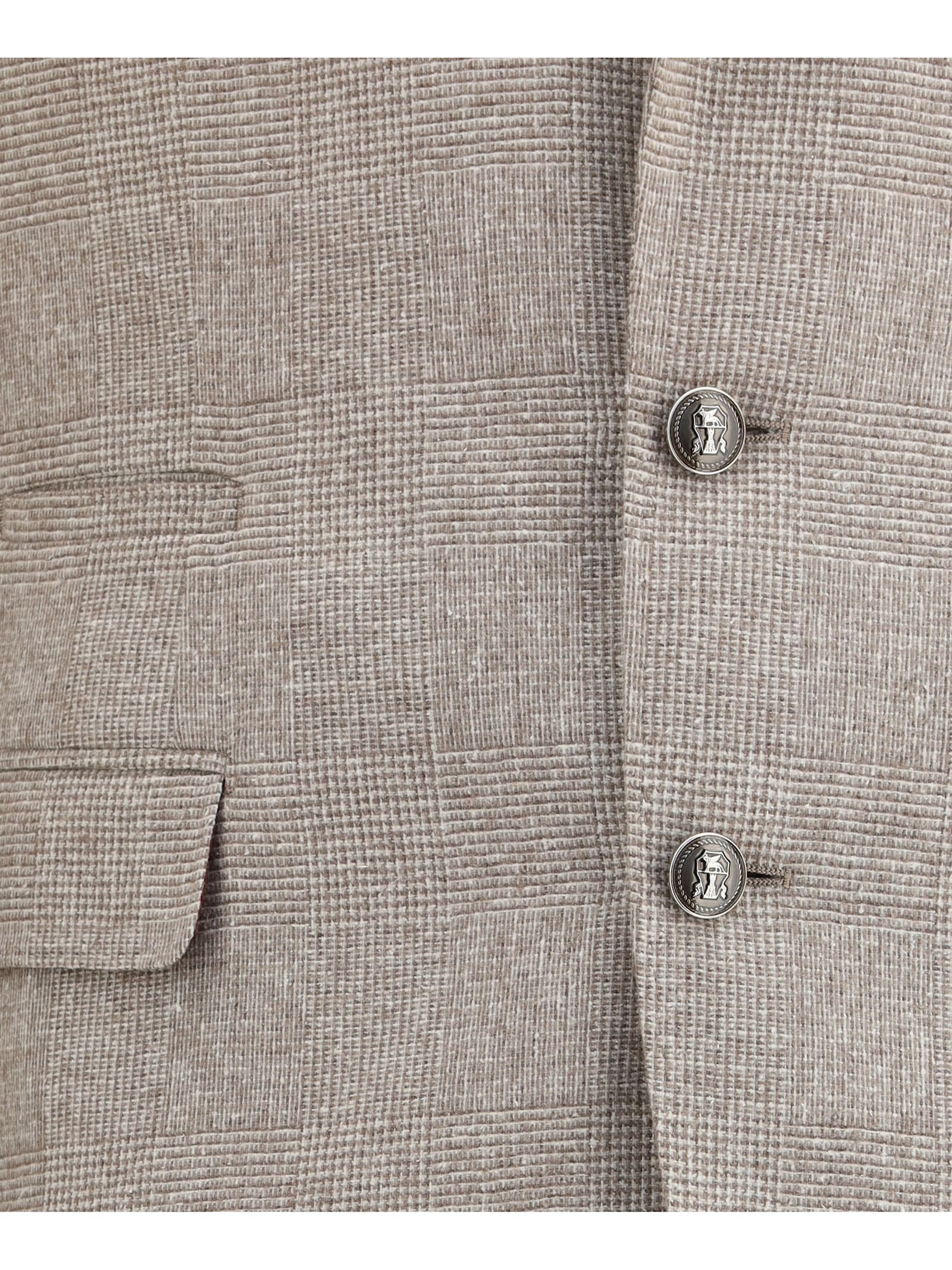 Brunello Cucinelli Silk And Wool Suit In Neutral