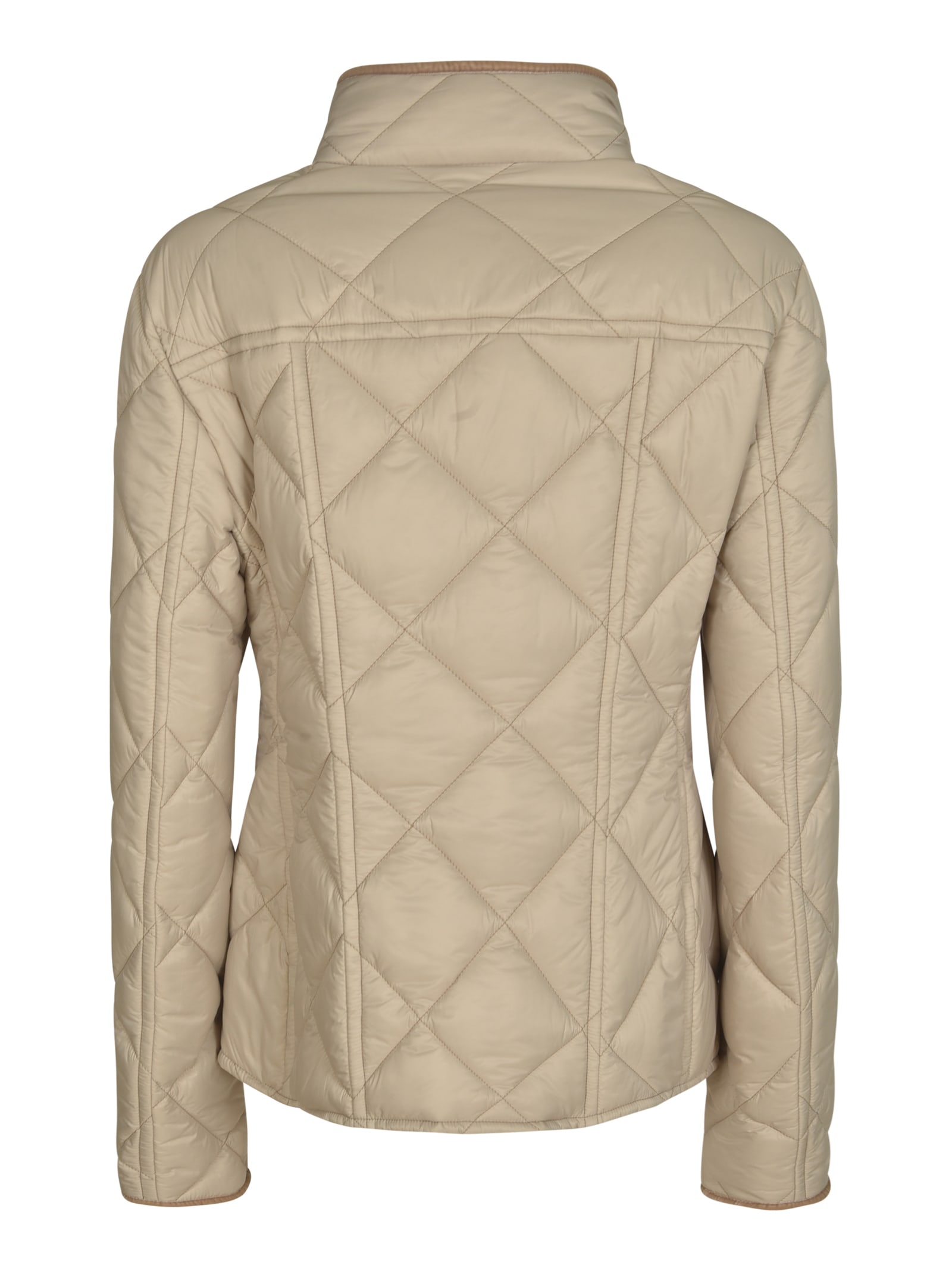 Shop Fay High-neck Quilted Buttoned Jacket In 014b