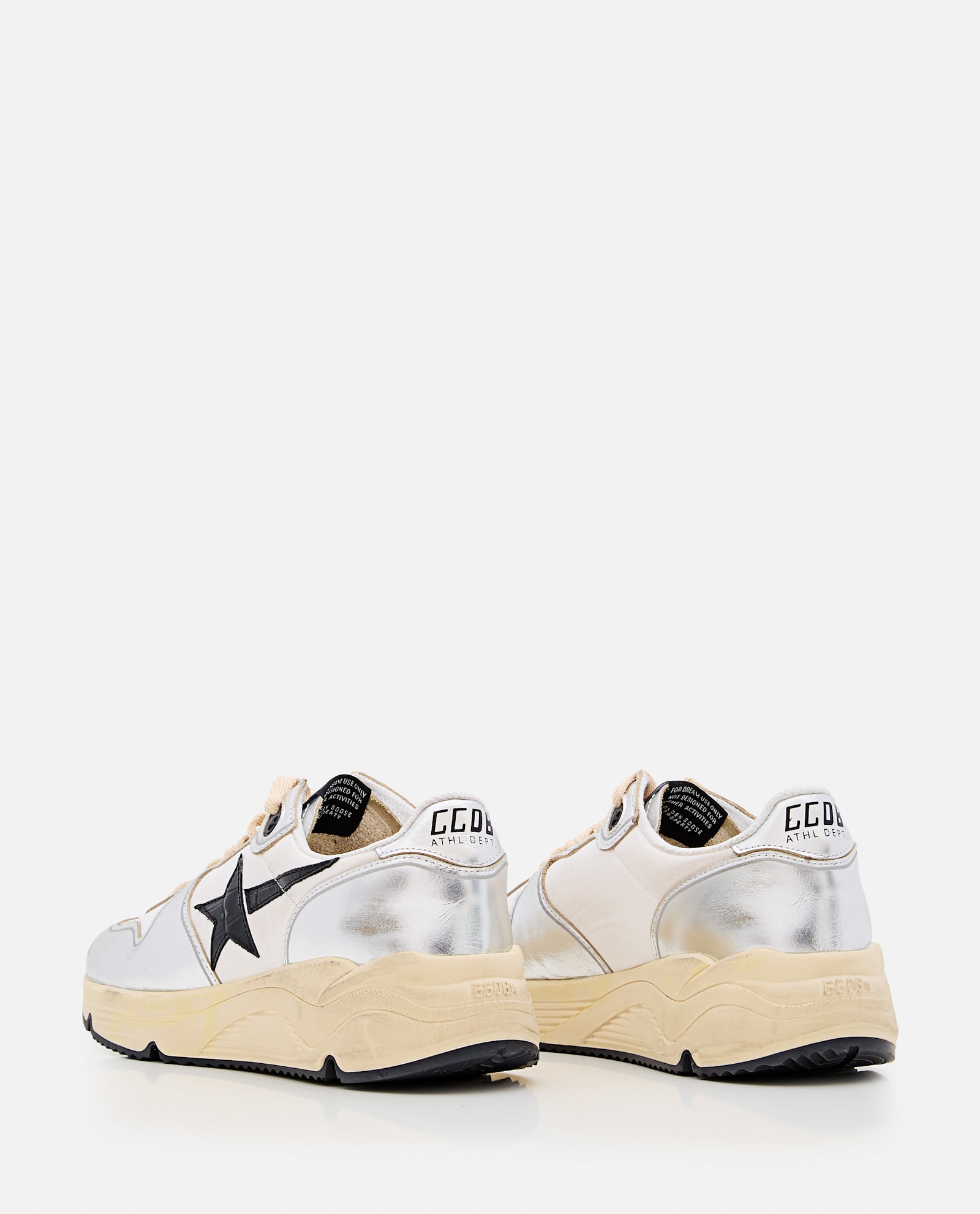 Golden Goose Lace-up Sneakers In Silver