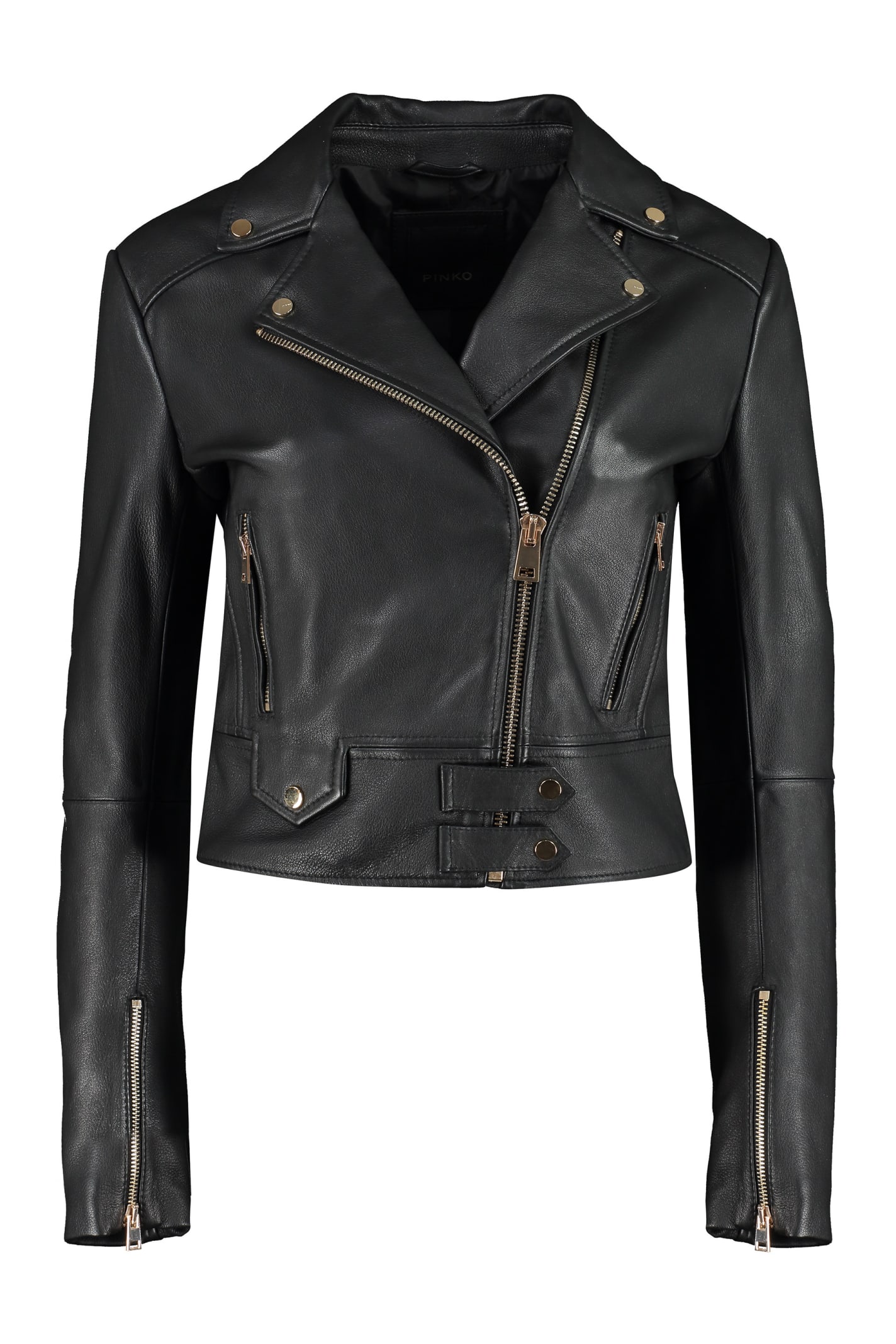 Pinko Sensibile Leather Biker Jacket