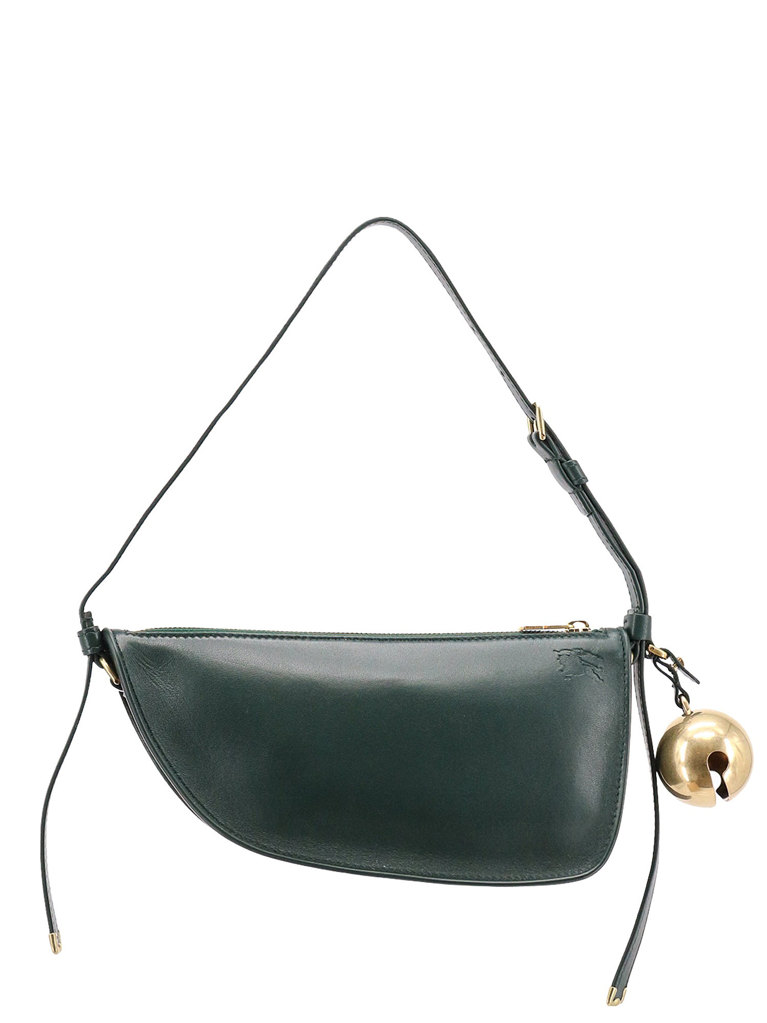 Burberry Curved Shape Gold-tone Hardware Shoulder Bag In Black