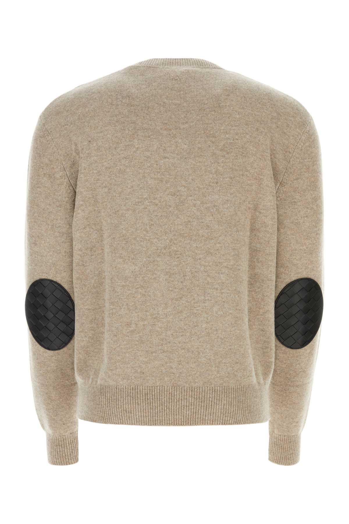 Shop Bottega Veneta Cappuccino Stretch Cashmere Blend Sweater In Desert