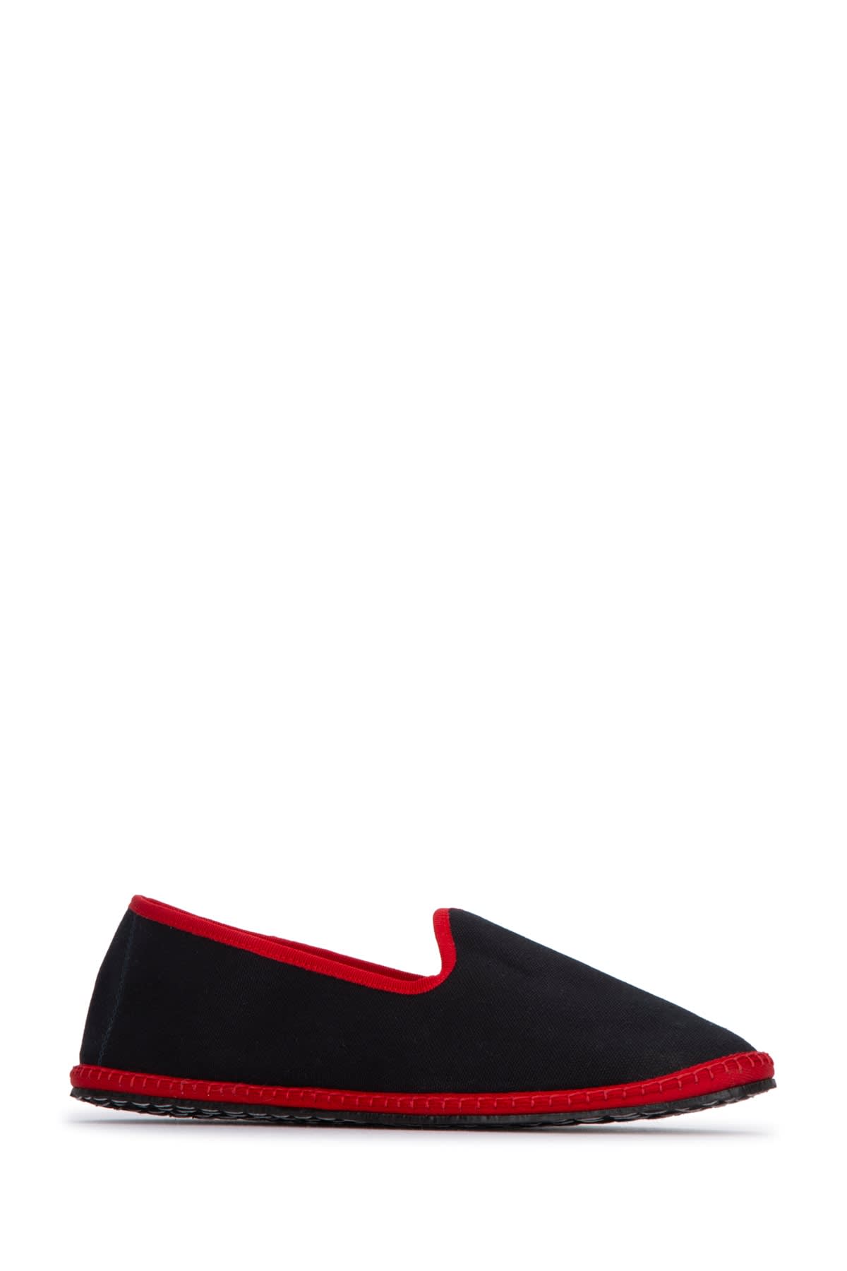 Vibi Venezia Black Slip On Loafers In Black