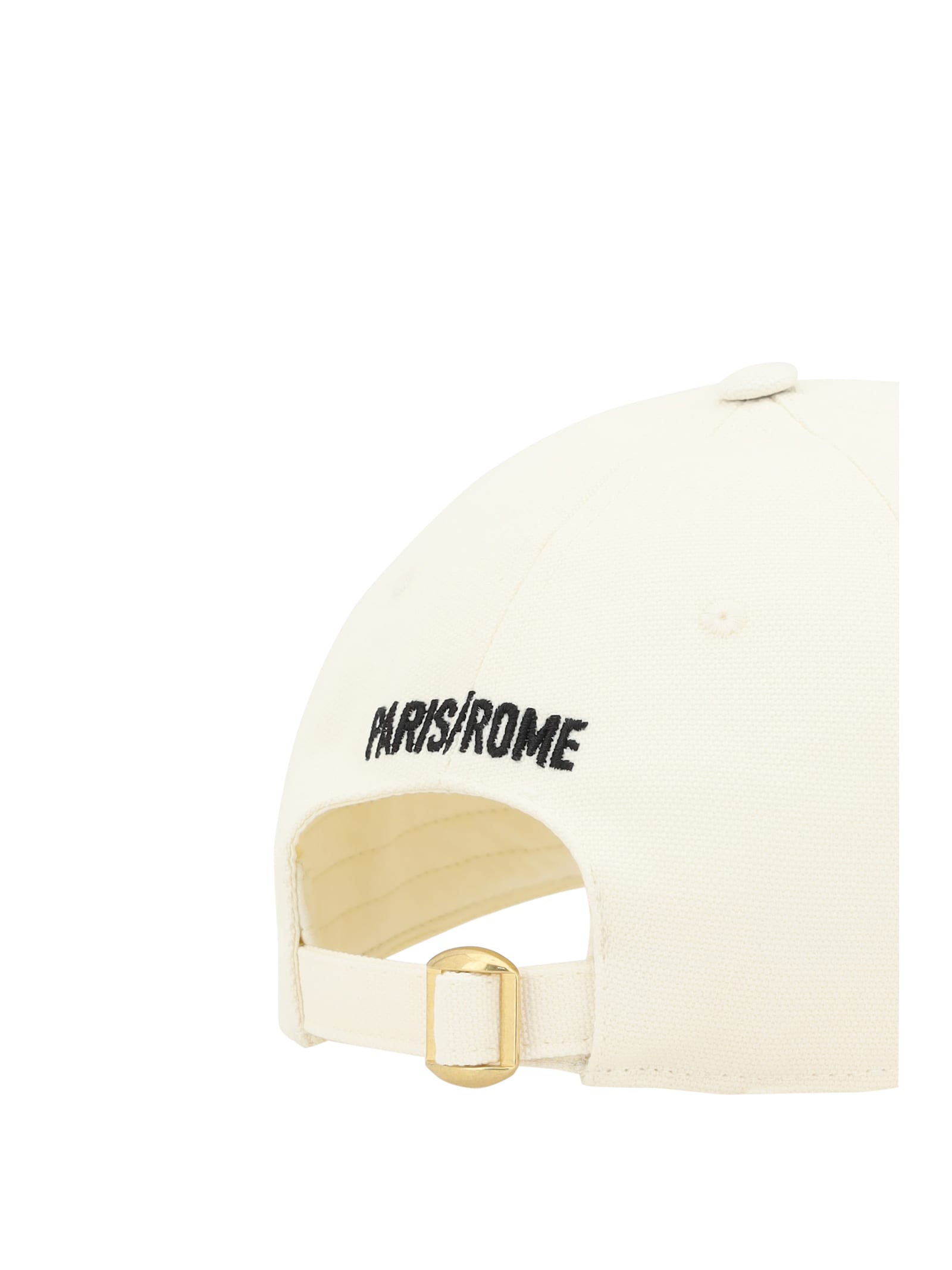 Valentino Garavani Ivory Cotton Baseball Cap With Adjustable Embroidered Logo In Ivory
