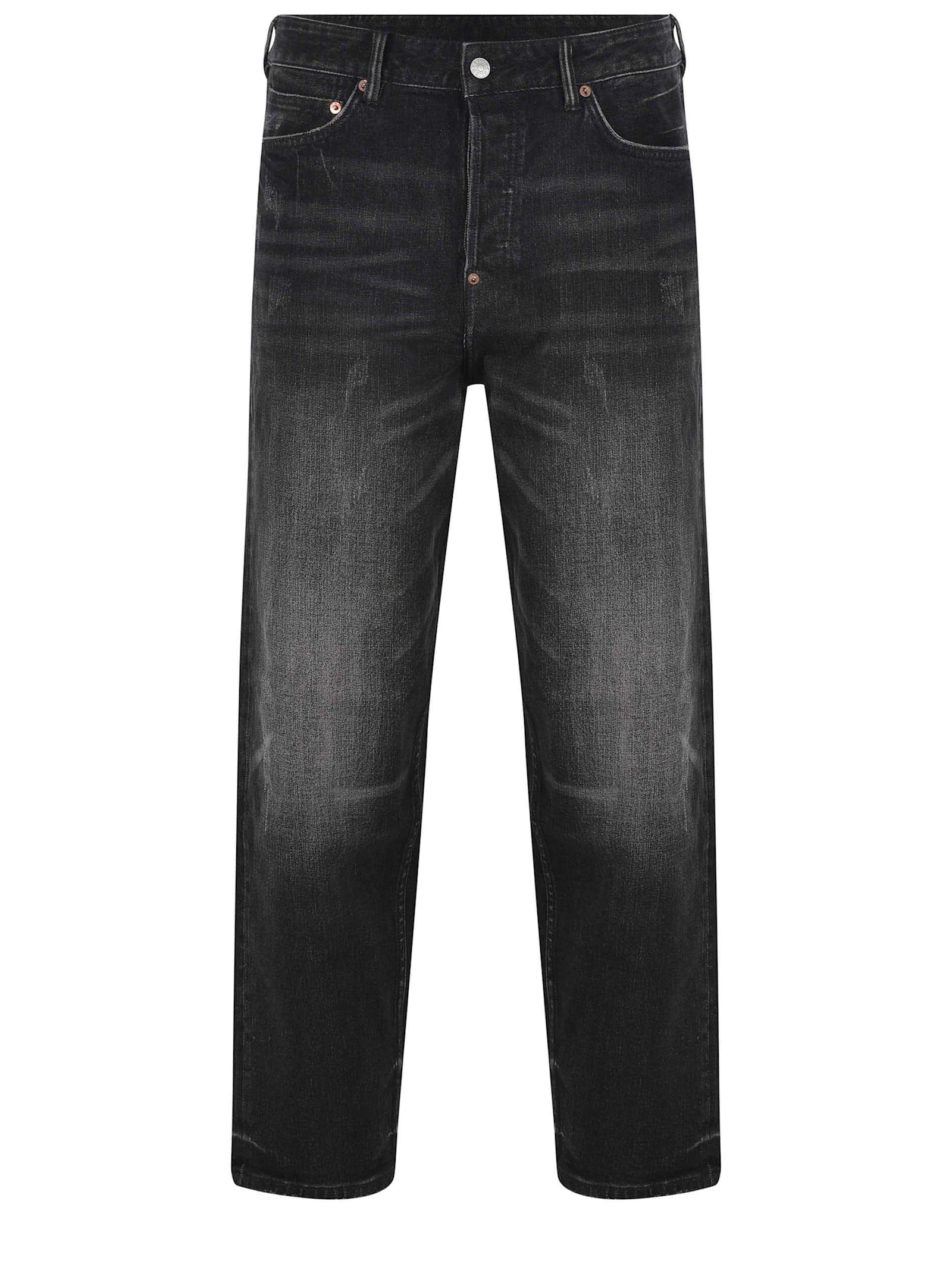 Jeans Evisu Black In Dark Denim Cotton Blend.