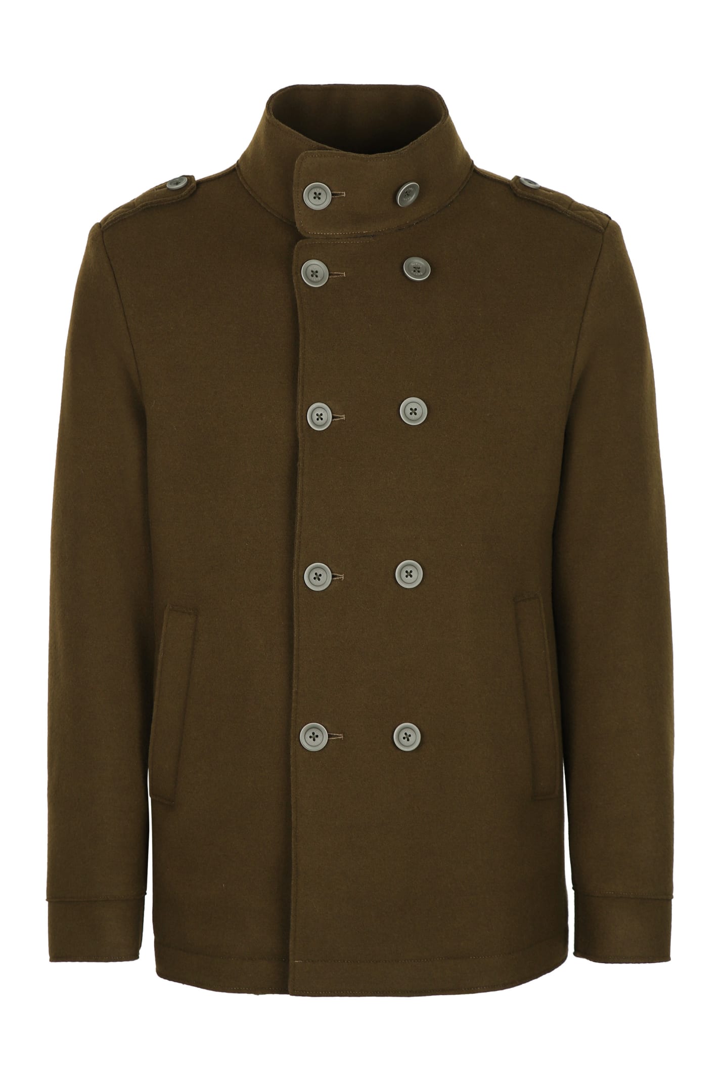 Herno Wool Blend Double-breasted Coat