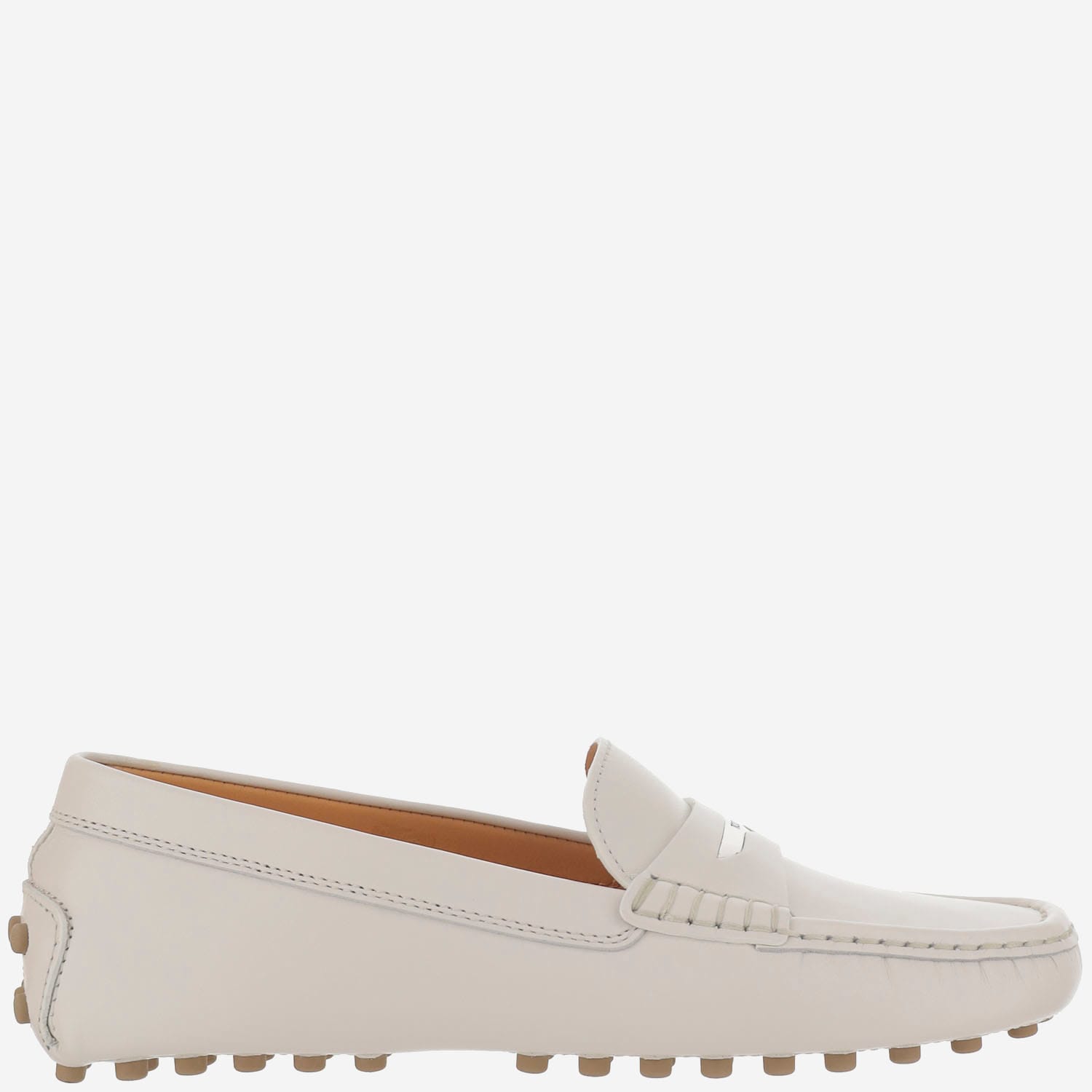 White Leather Loafers