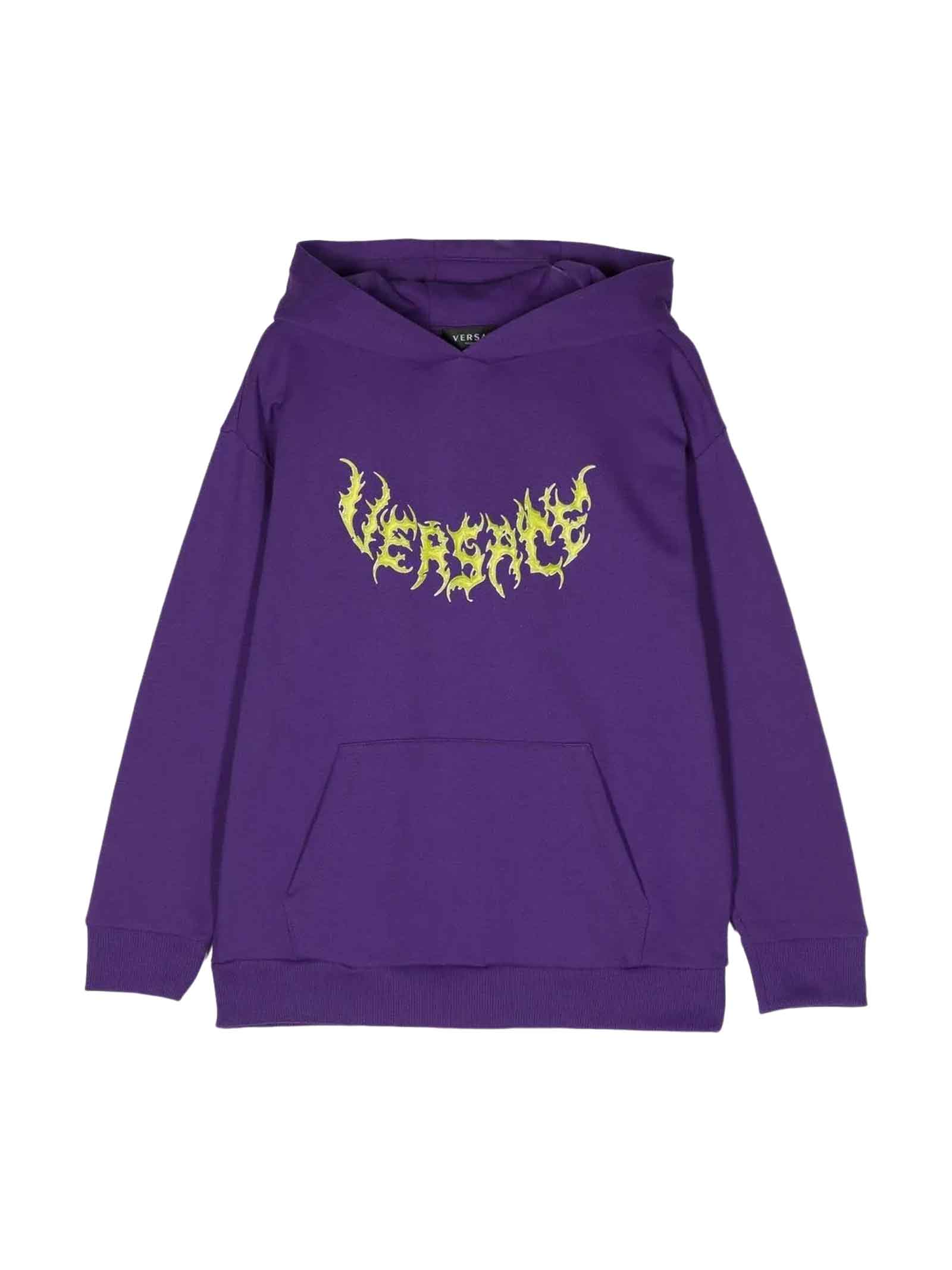 Young Versace Purple Sweatshirt Unisex Kids In Viola