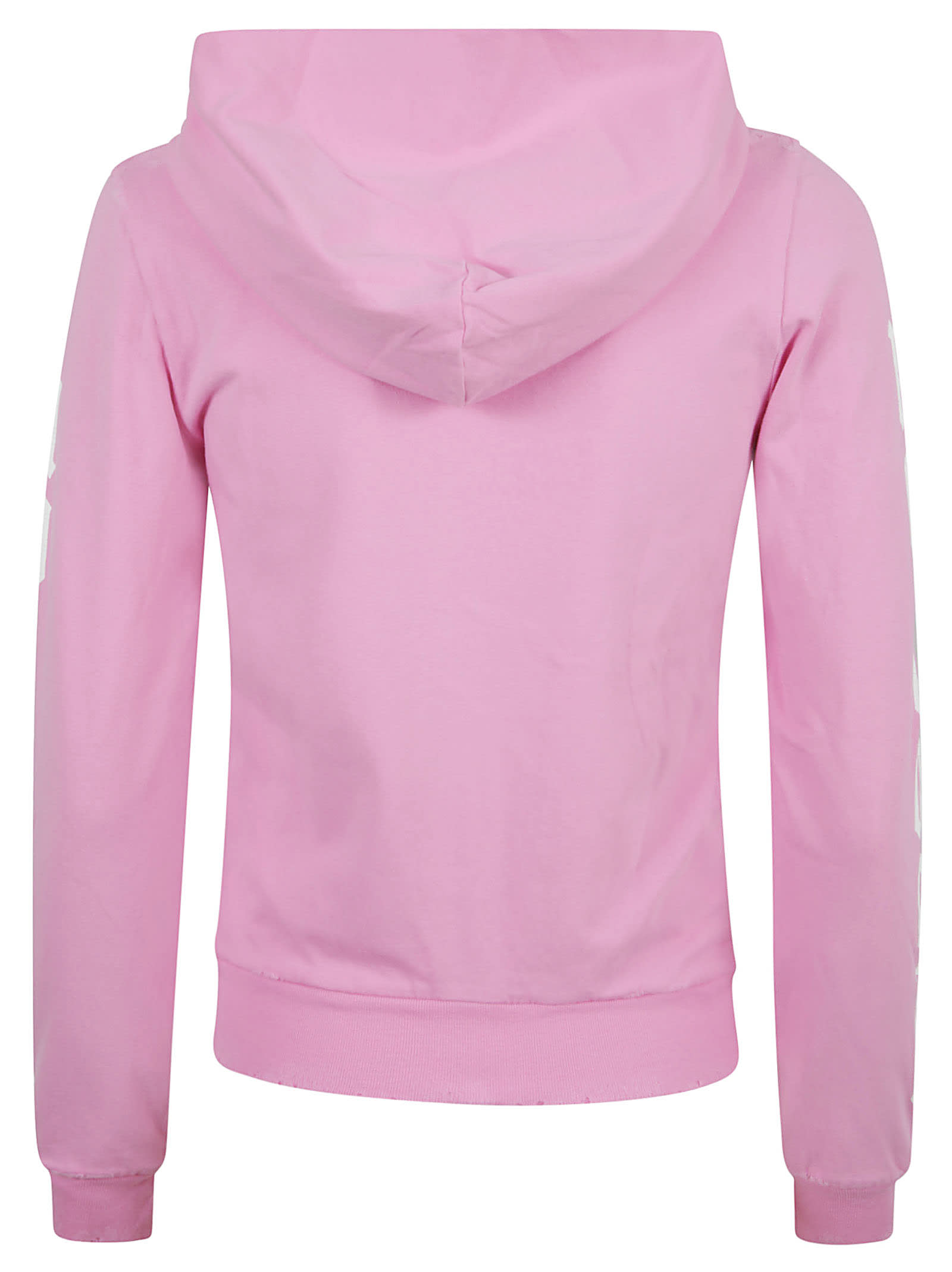 Shop Balenciaga Small Zip-up Hoodie In Light Pink/white