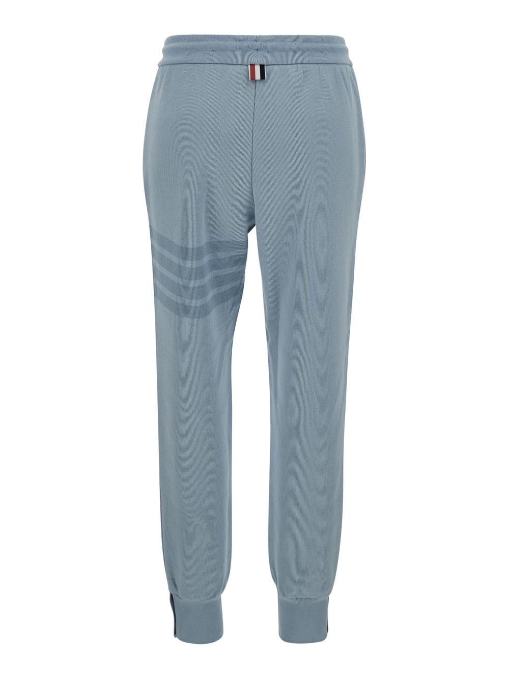 THOM BROWNE LIGHT BLUE SWEATPANTS WITH 4BAR DETAIL IN COTTON WOMAN