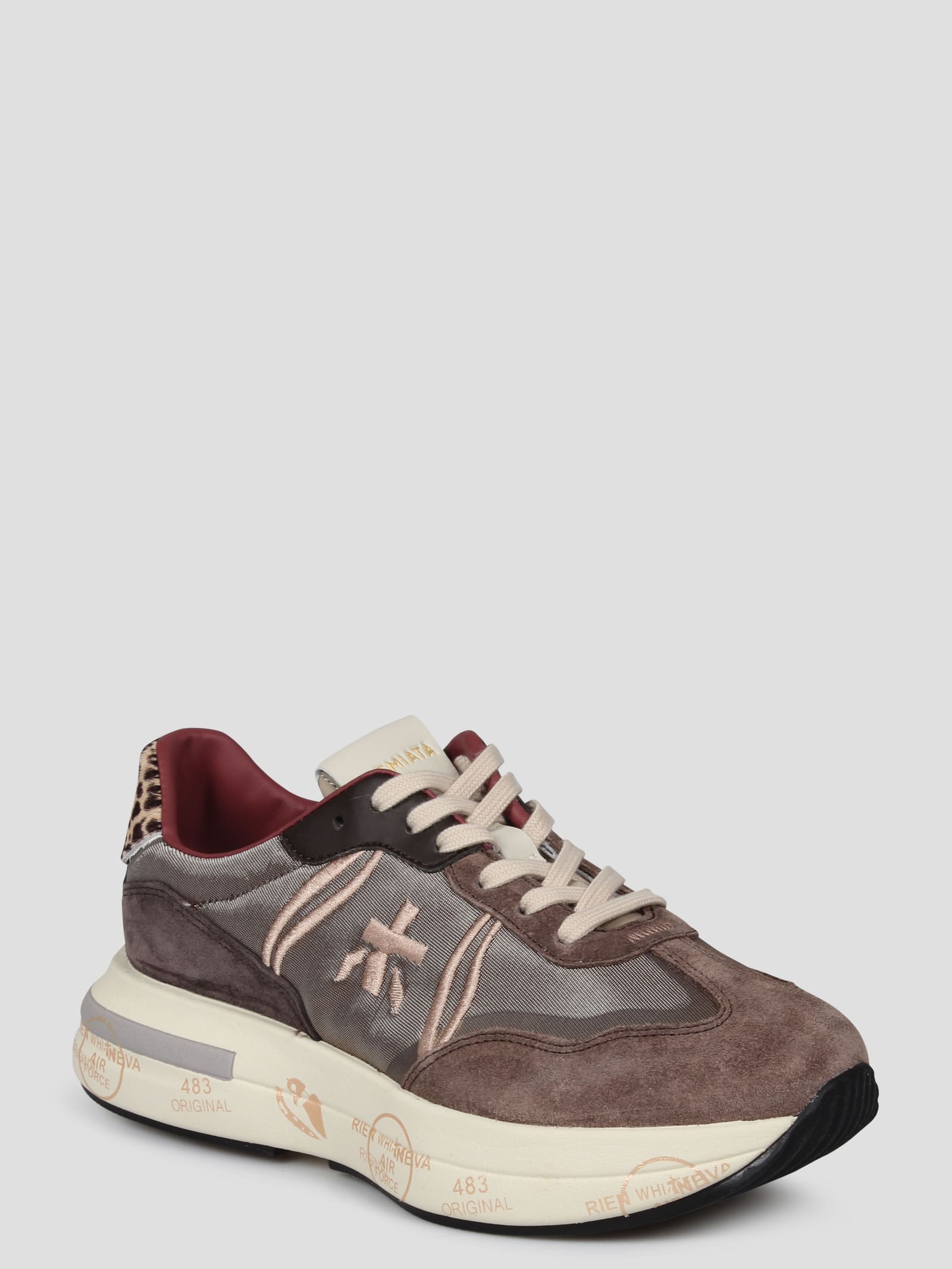 Shop Premiata Casie 7003 Sneakers In Brown