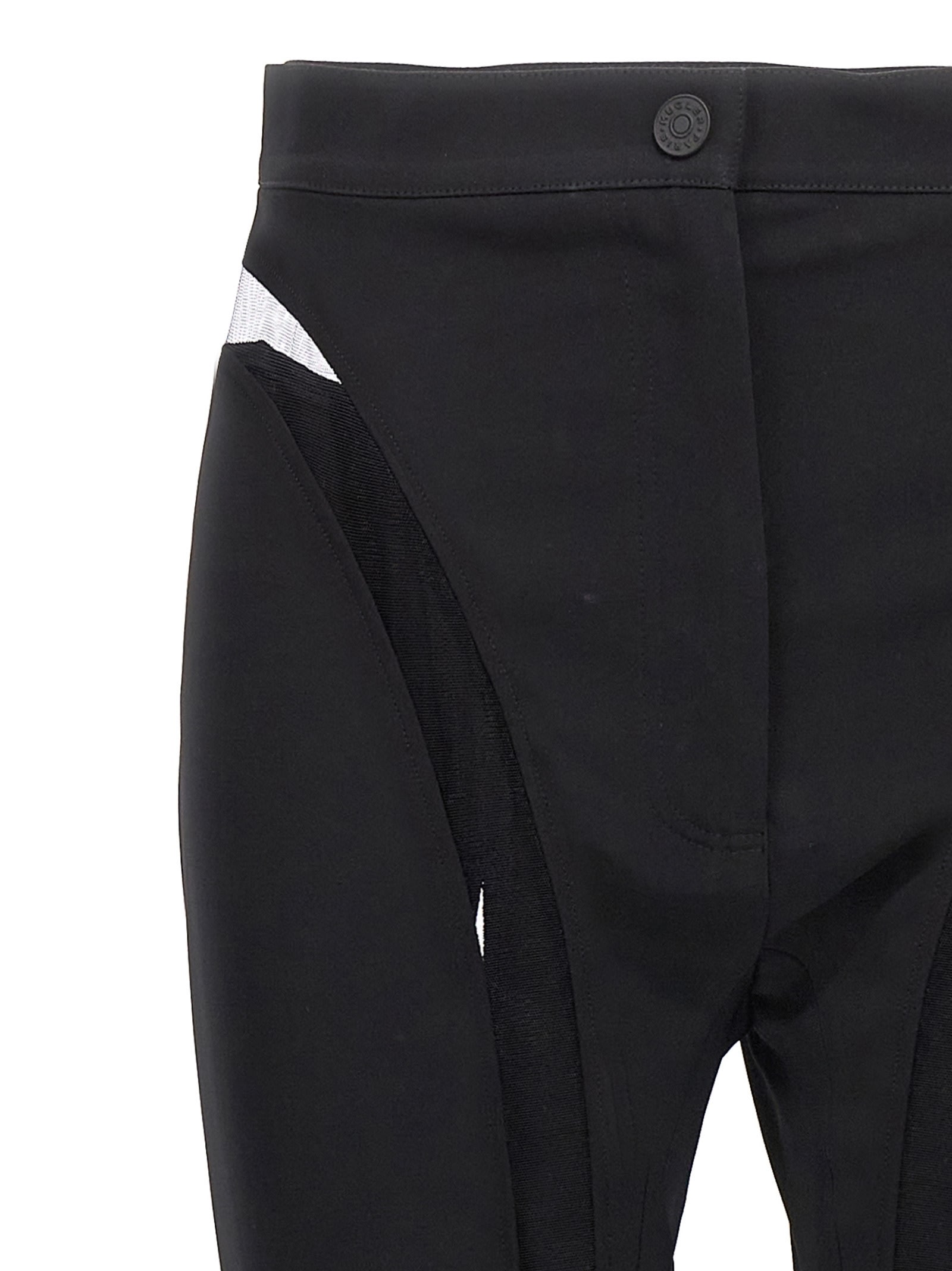 Shop Mugler Illusion Pants In Black/black