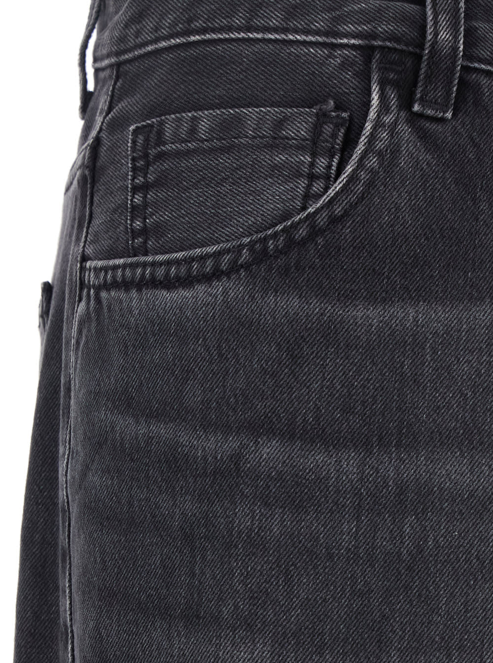 Haikure Black Jeans With Belt Loops And Logo Patch On The Rear