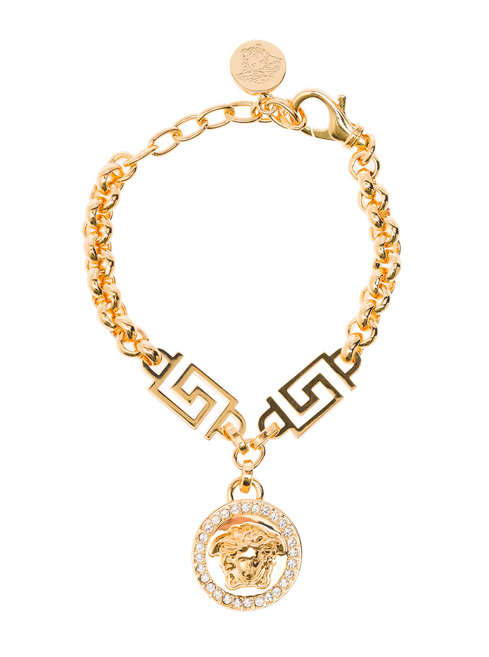 Versace Gold Brass Bracelet With Medusa Charm Versace Woman