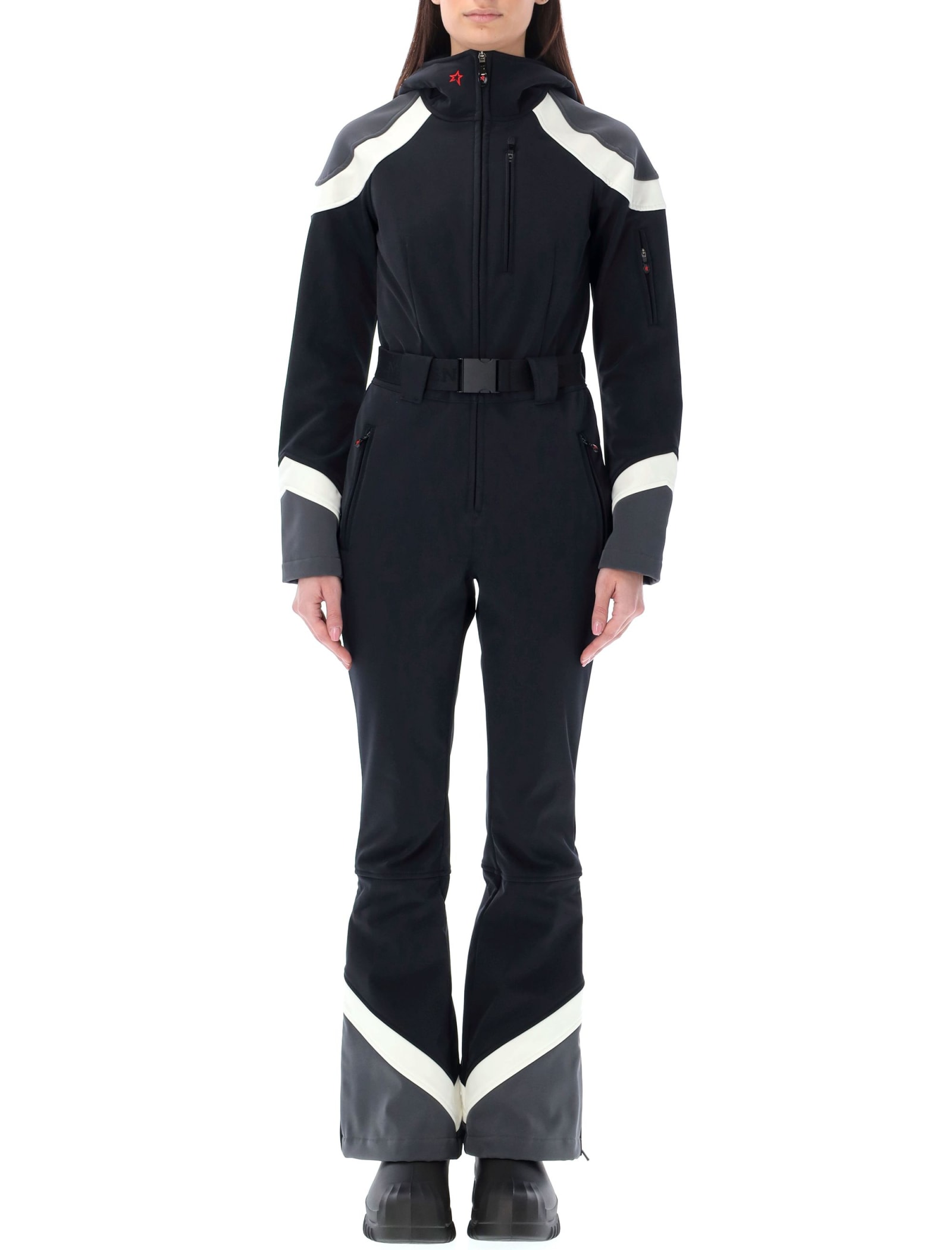 Shop Perfect Moment Allos Ski Suit In Black/snow White
