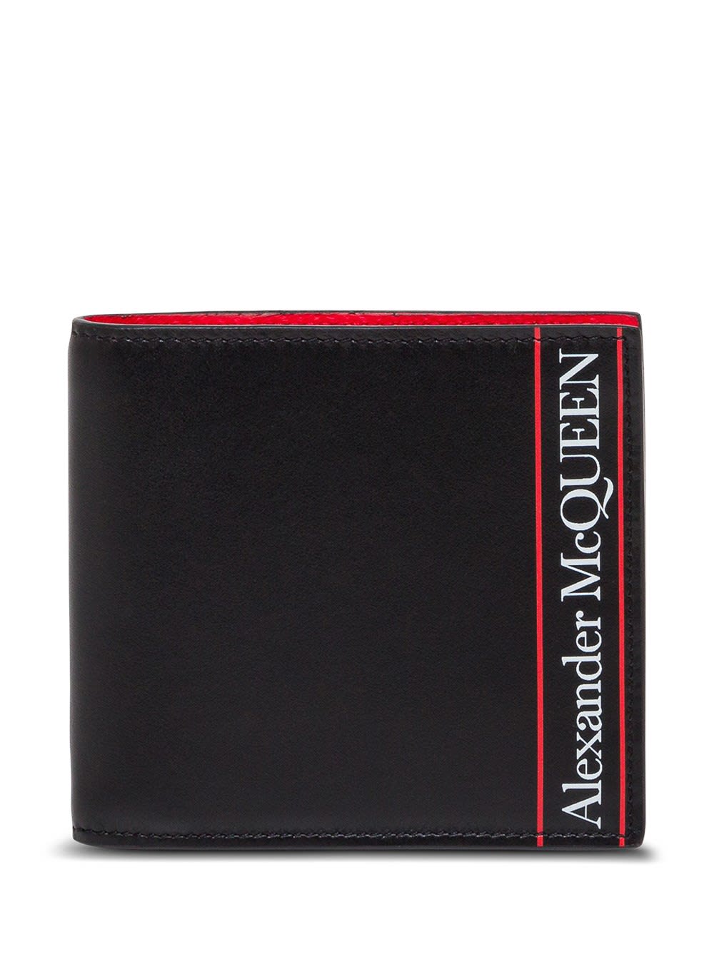Alexander McQueen Bifold Leather Wallet With Logo