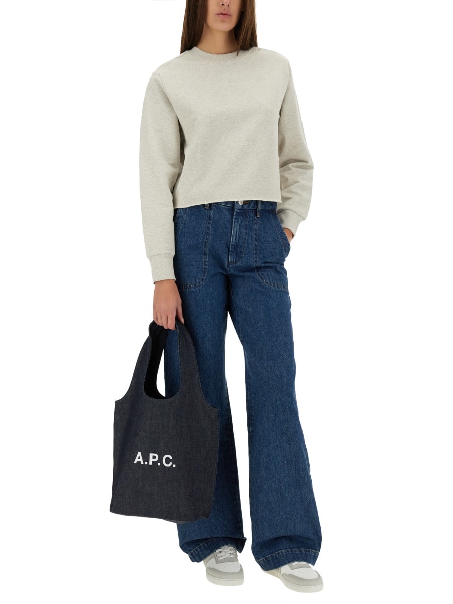 Apc A.p.c. Sweatshirt With Logo In Grey