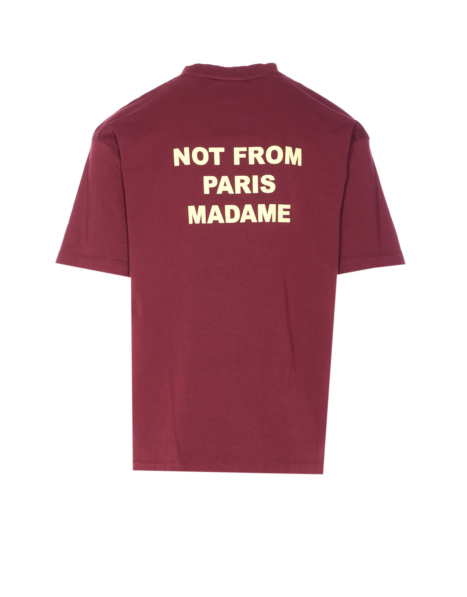 Drôle De Monsieur Crew Neck Logo Print T-shirt In Red
