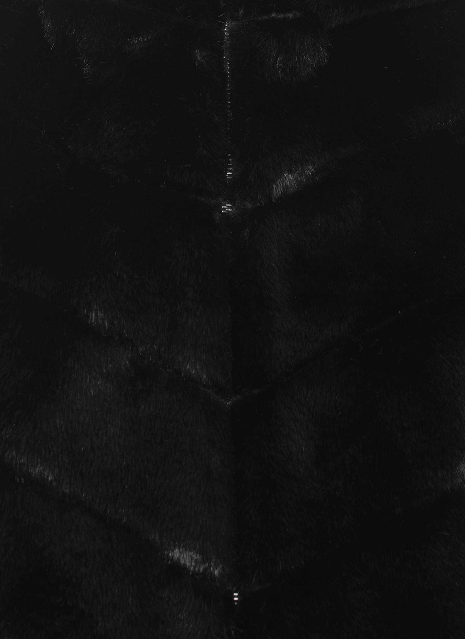 Betta Corradi Synthetic Fur Jacket In Black