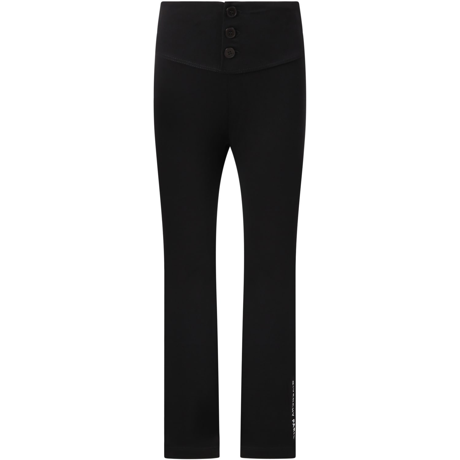 Givenchy Black Sweatpant For Girl With Logos