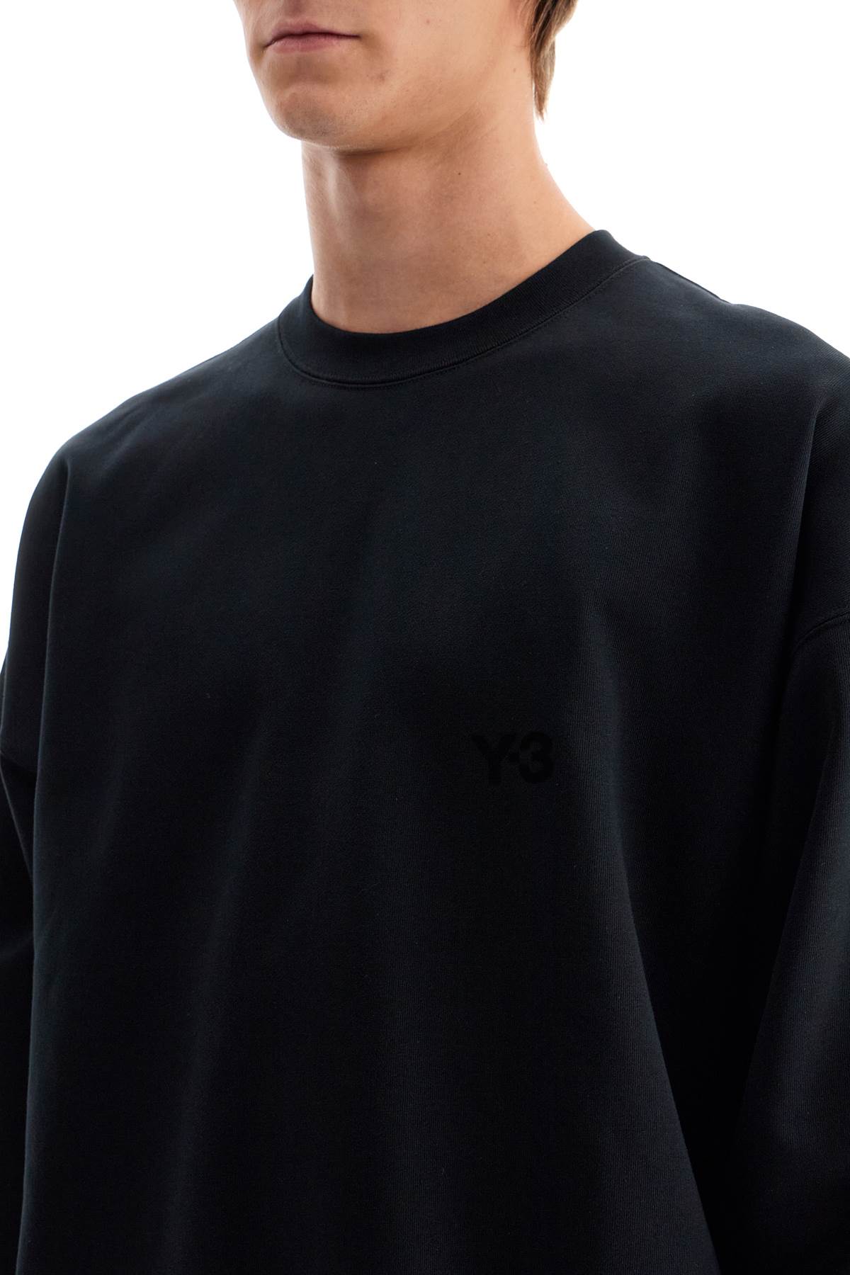 Y-3 Logo Crewneck Sweatshirt In Black