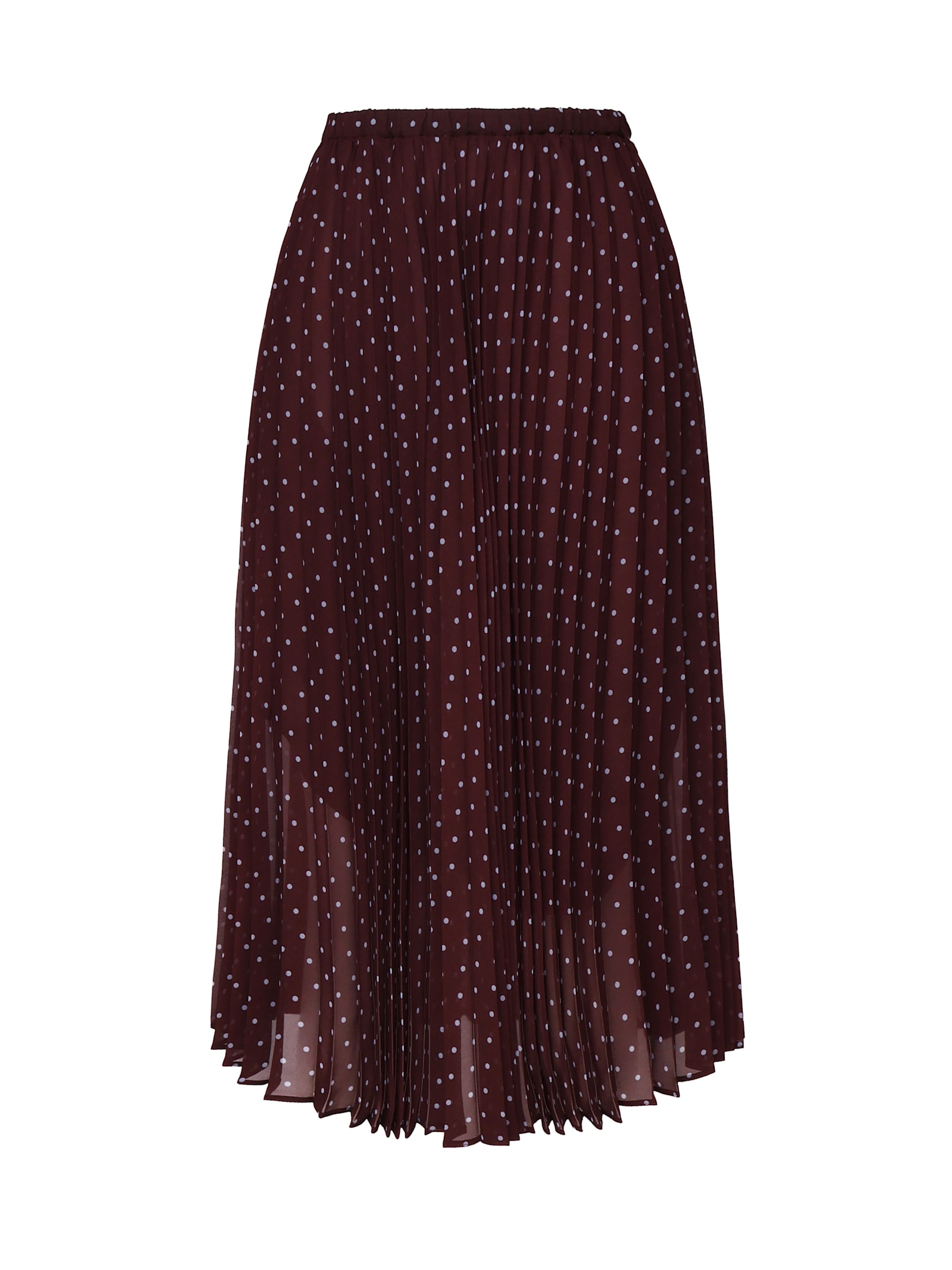 Shop Pinko Polka Dot Pleated Chiffon Skirt In Purple