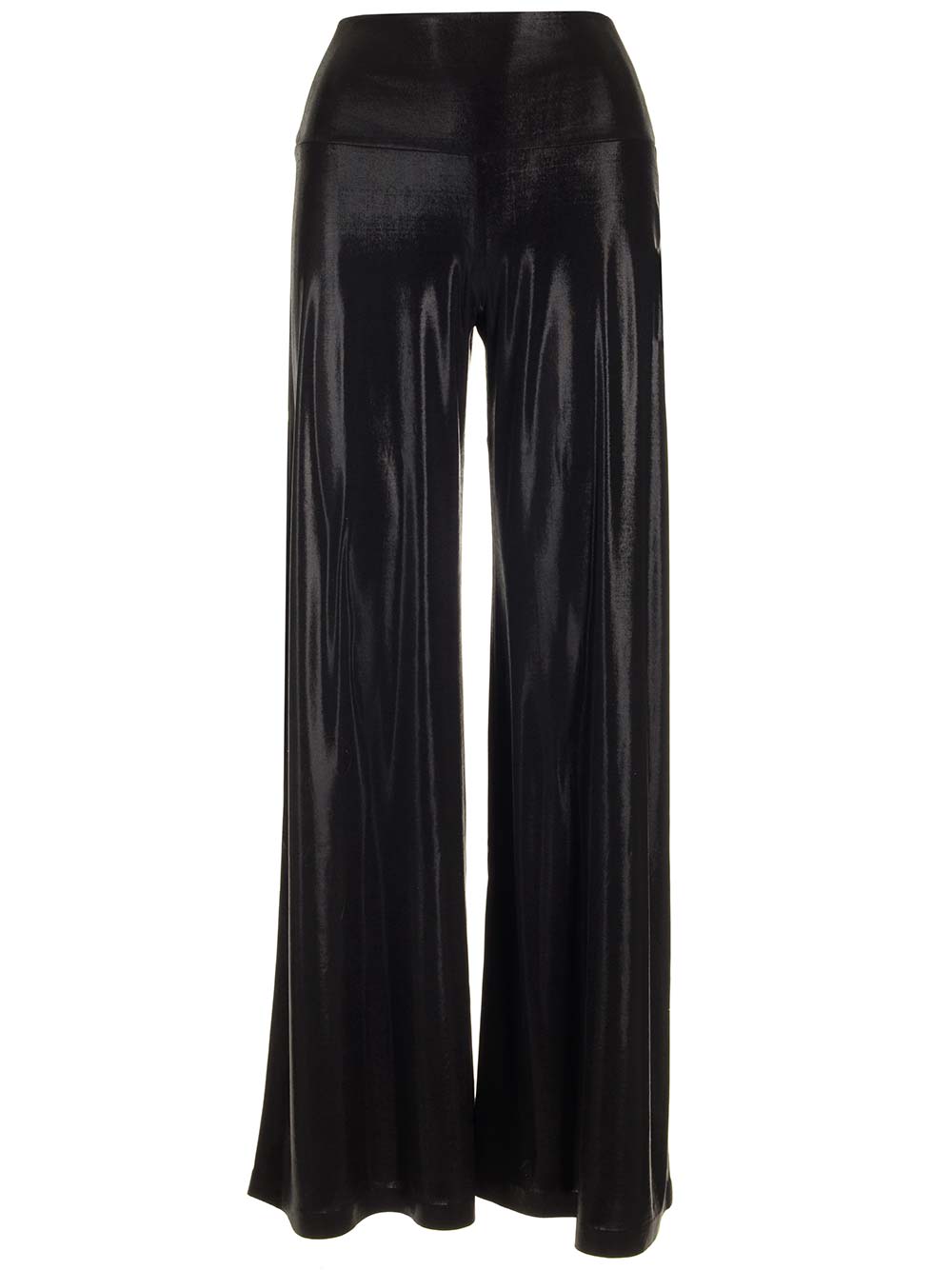 NORMA KAMALI JERSEY PALAZZO TROUSERS 