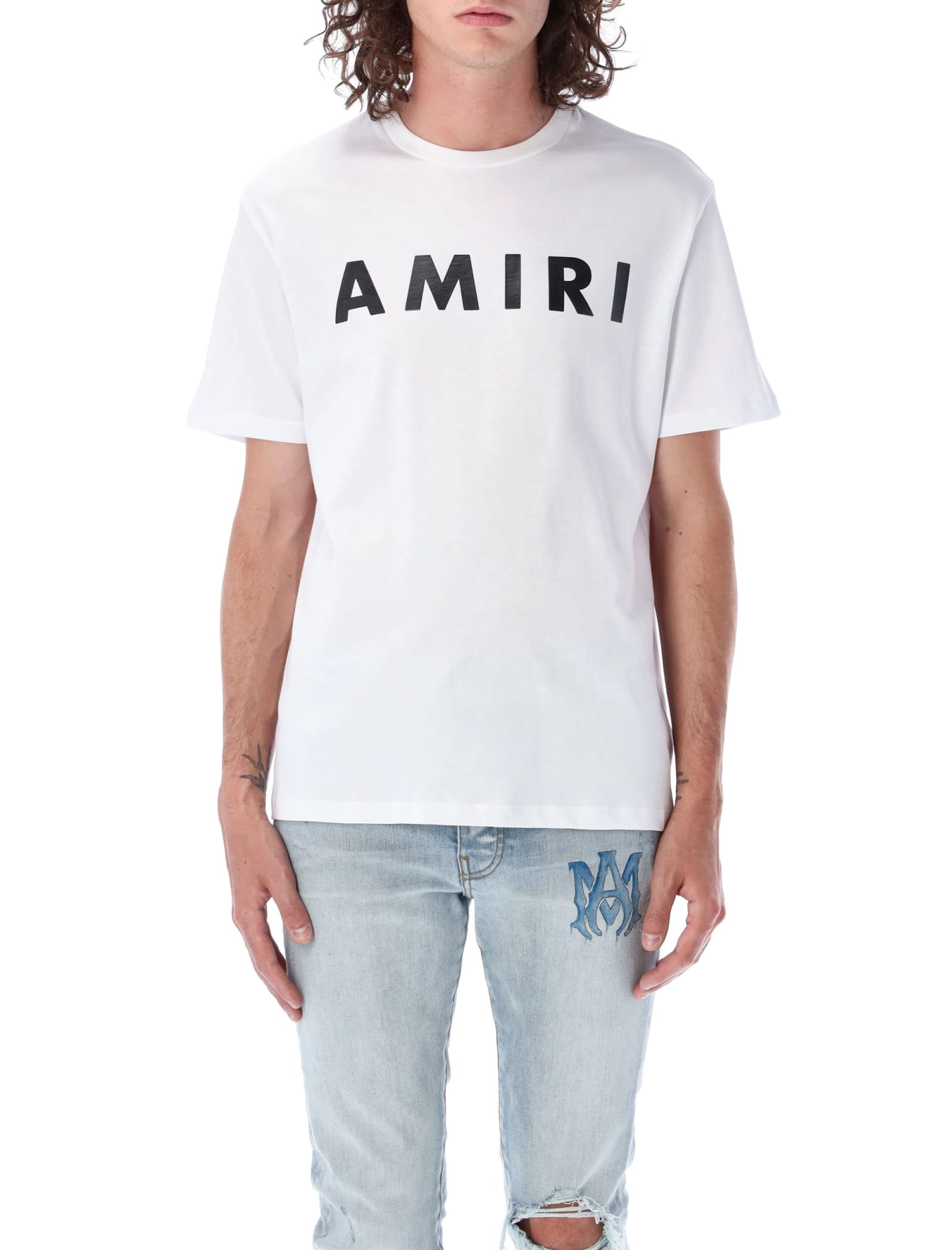 AMIRI Black Crystal Core Logo Painter T-Shirt | Smart Closet