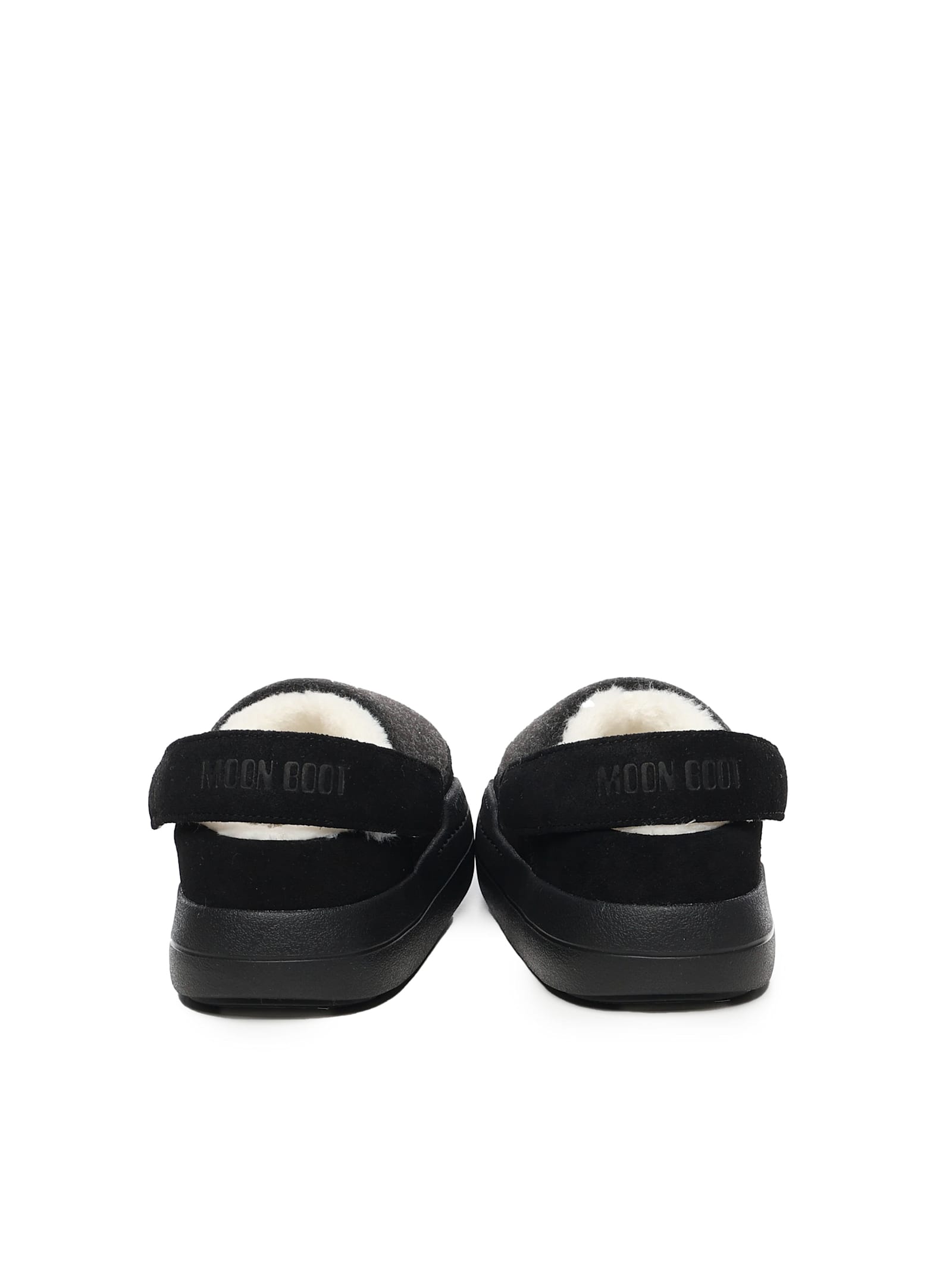 Moon Boot Mb Park Clog Felt Black Melange In Nero