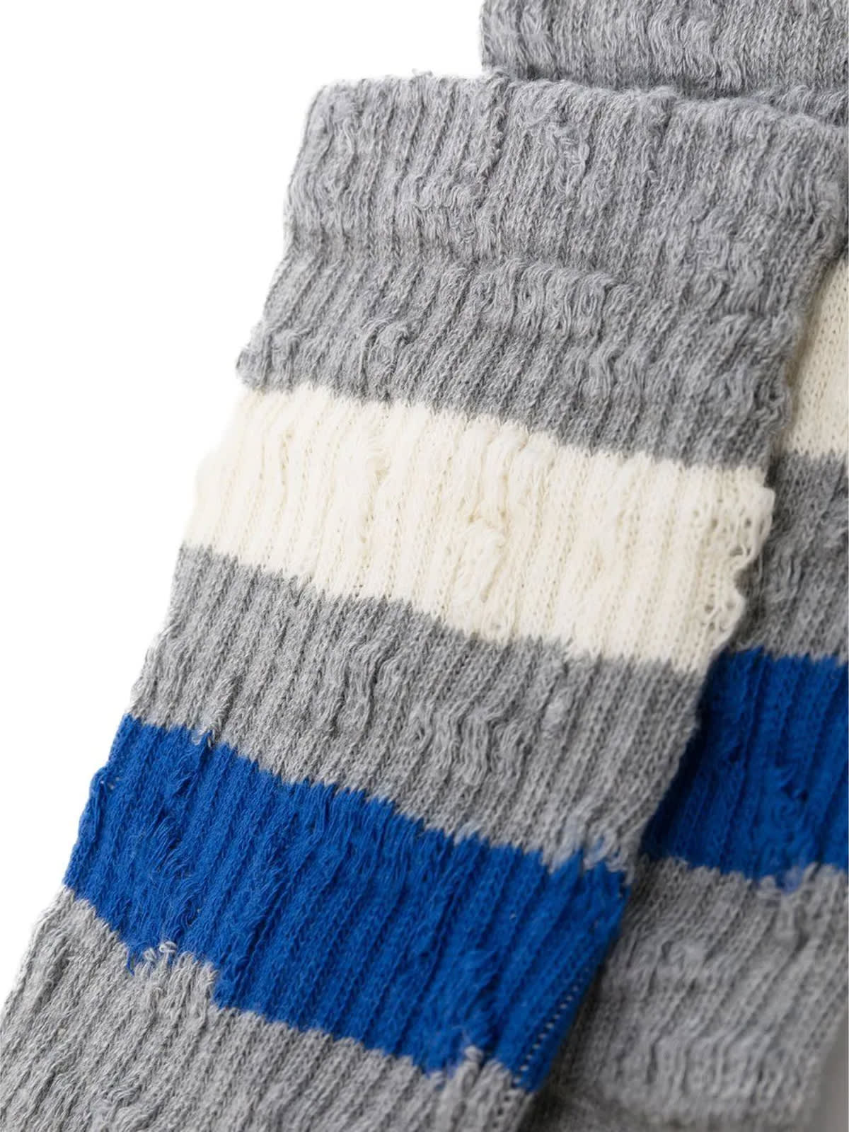Golden Goose Women's Socks: High Rib/stripes/ripped In Melange