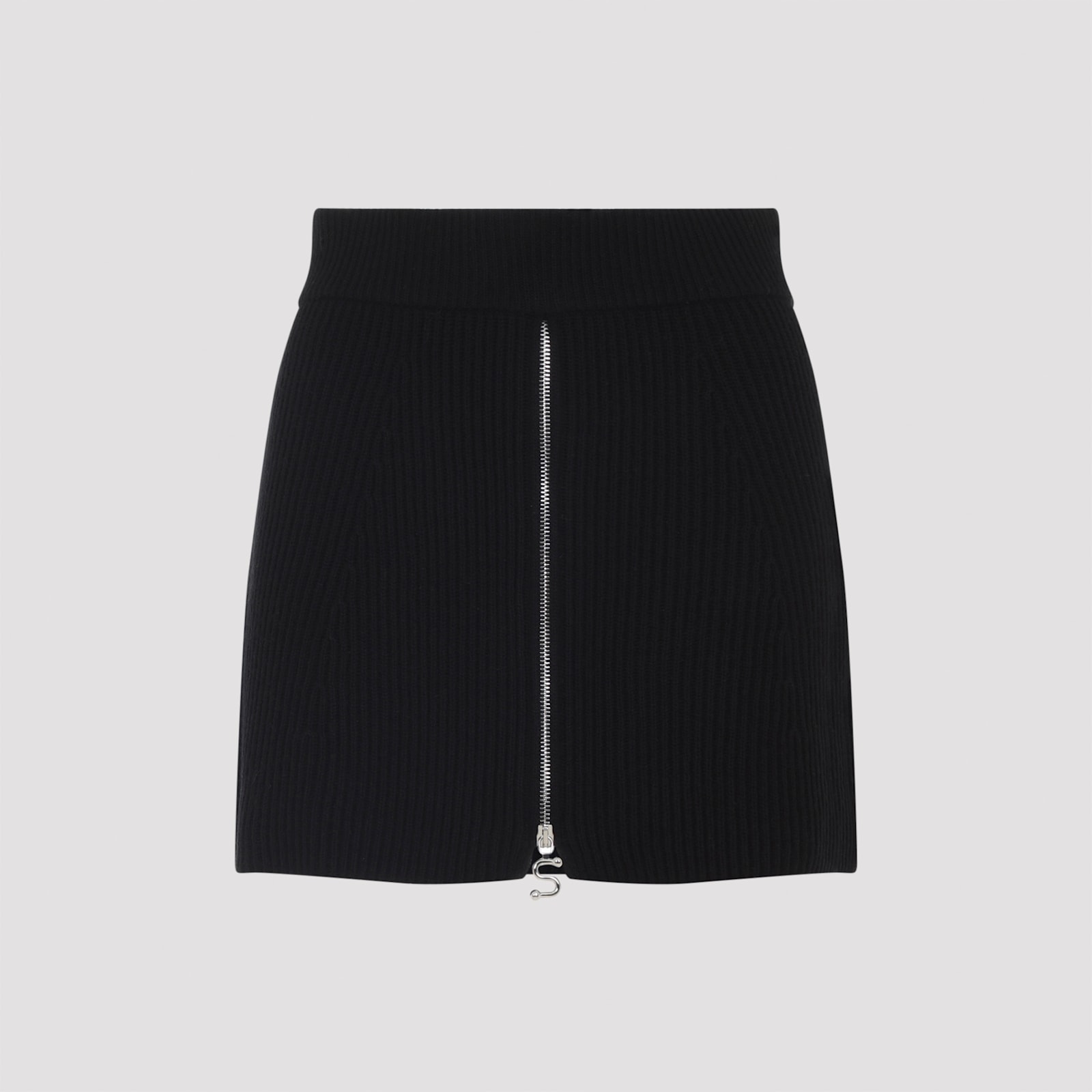 Sportmax Refolo Mini Skirt In Wool And Cashmere In Black