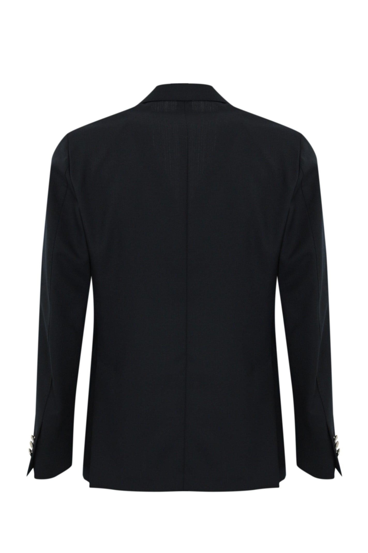 Lardini Roma Double-breasted Jacket In Wool Blend In Blu