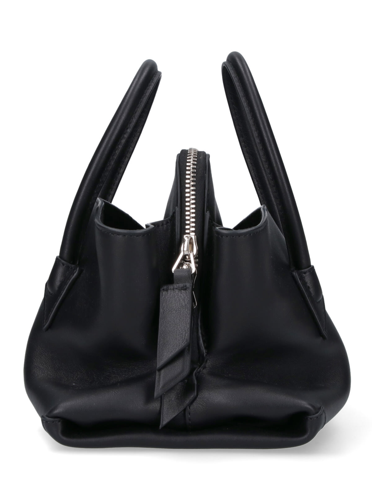 Attico Mini Bag With Structured Shape And Handles In Black
