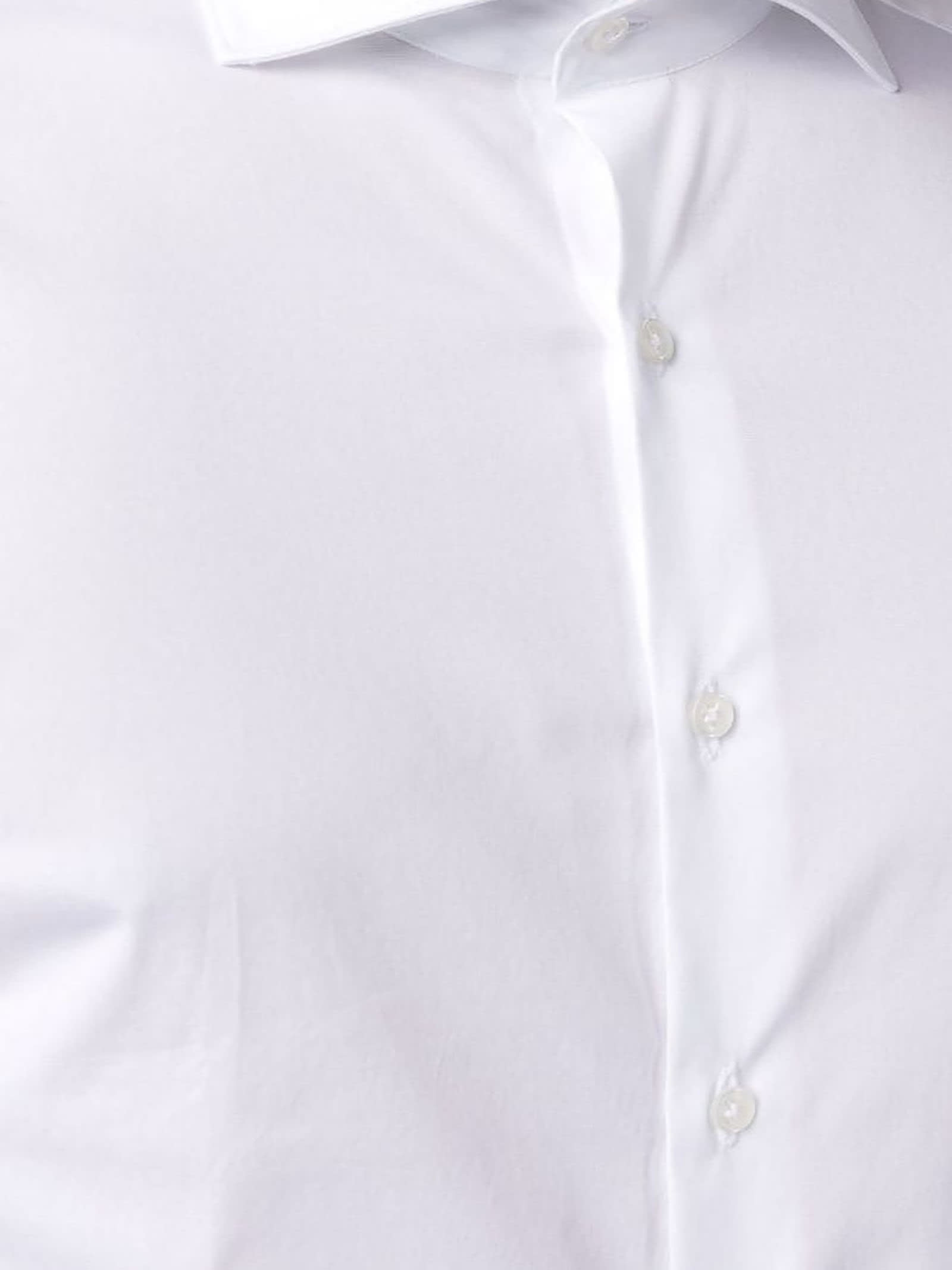 Shop Fay White Stretch-cotton Shirt In Bianco