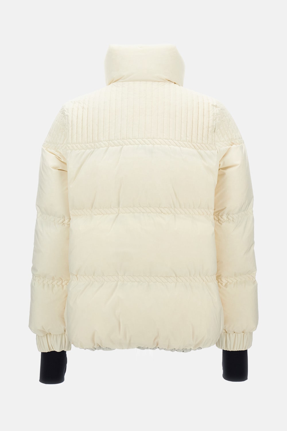 Moncler Anglin Padded Jacket With Logo-patch In Neutral